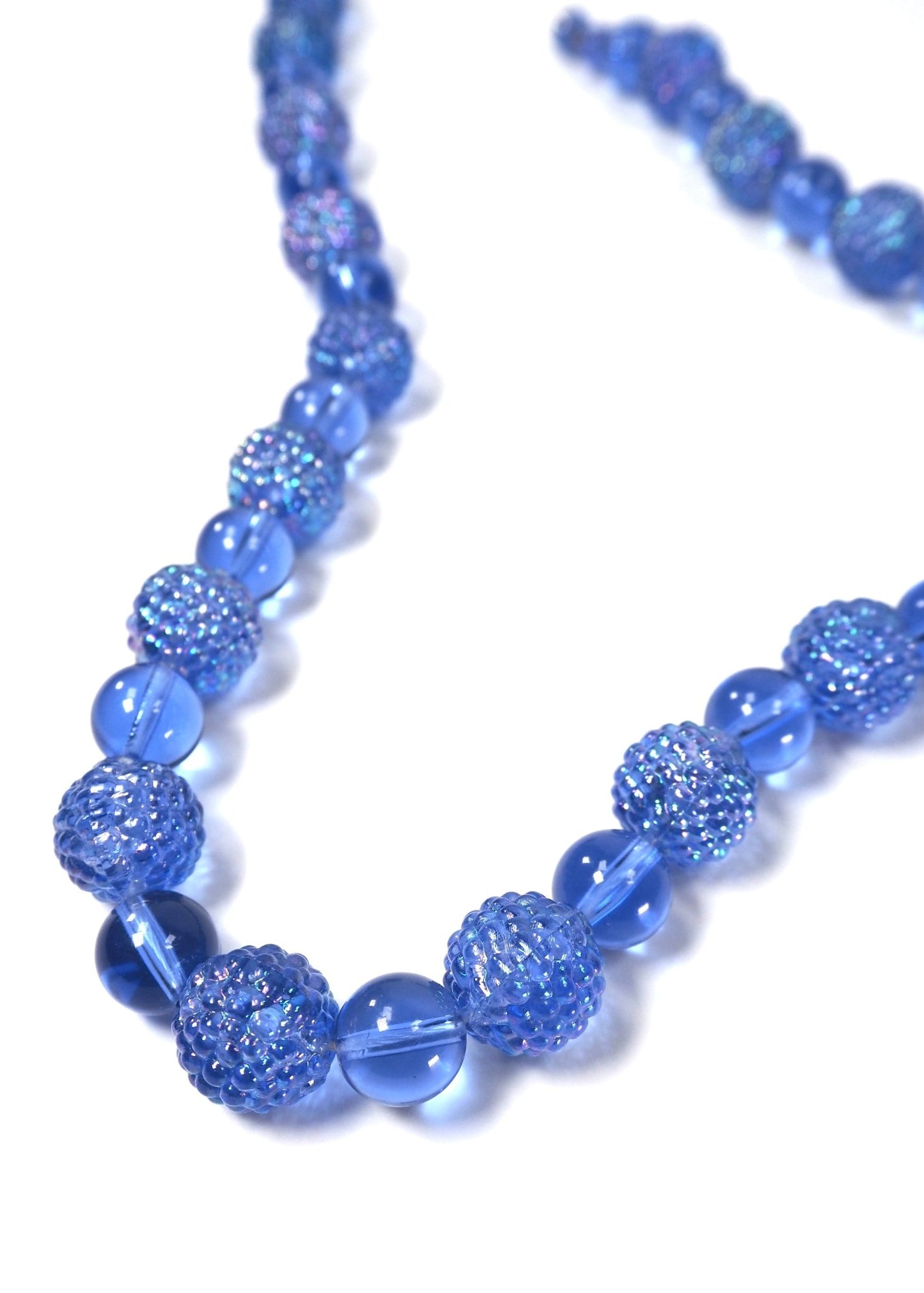 Purple Iridescent Textured Lucite Beaded Necklace - Georgie's NYC - Necklaces
