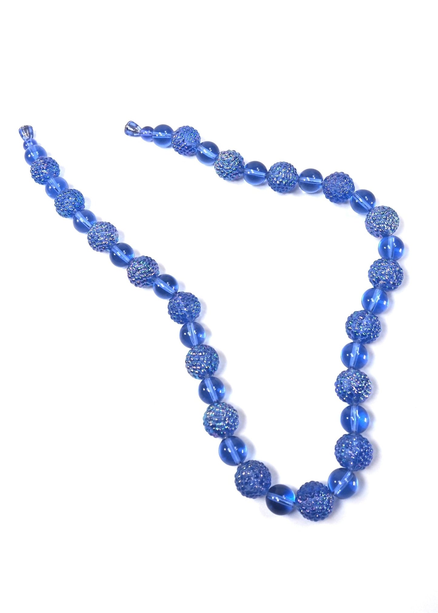 Purple Iridescent Textured Lucite Beaded Necklace - Georgie's NYC - Necklaces
