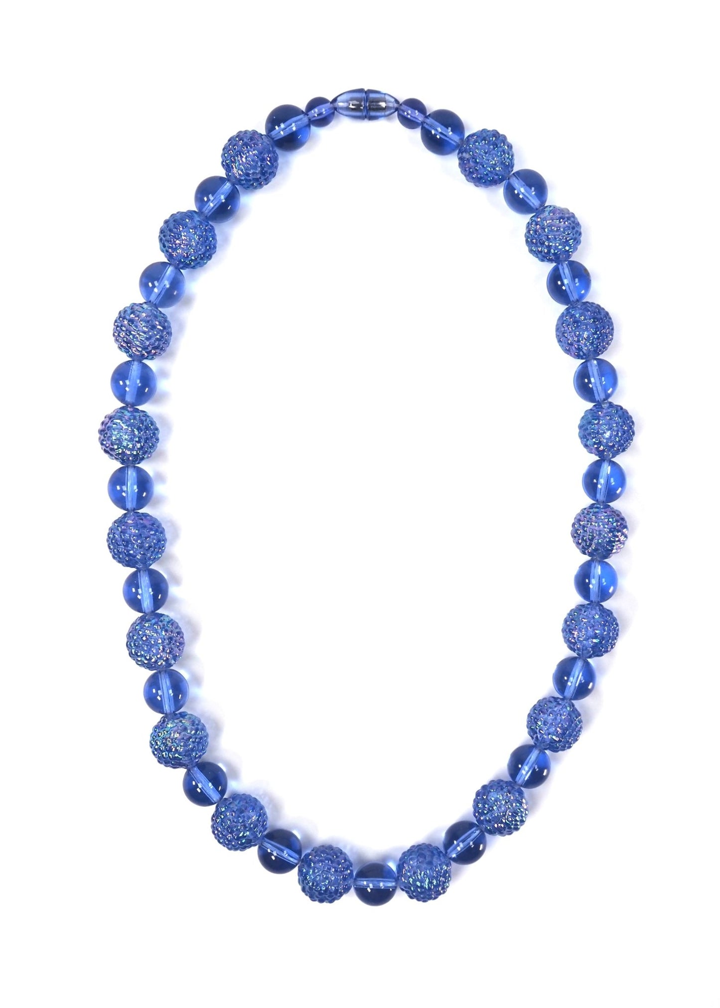 Purple Iridescent Textured Lucite Beaded Necklace - Georgie's NYC - Necklaces