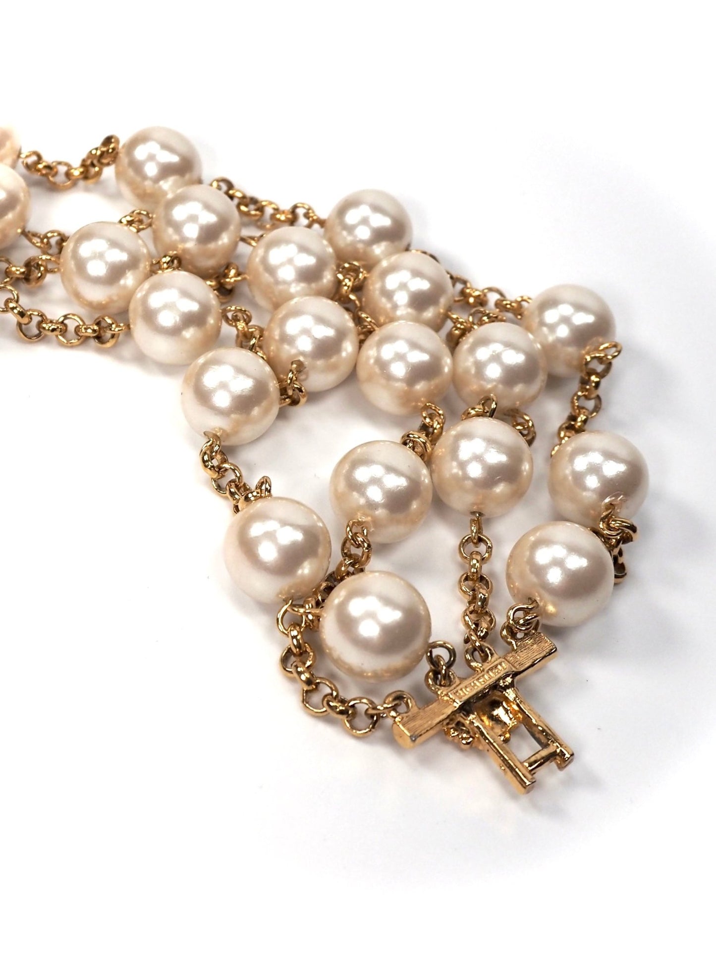 Richelieu Faux Pearl and Gold Multi Layered Bracelet - Georgie's NYC - Bracelets