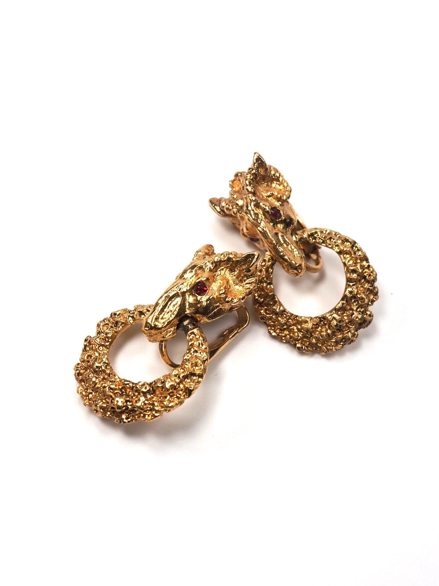 Richelieu Wolverine Textured Gold Hoop Earrings - Georgie's NYC - Earrings