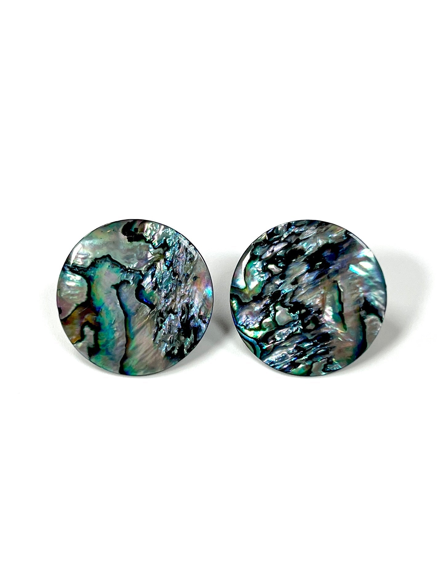 Round Abalone Shell Earrings - Georgie's NYC - Earrings