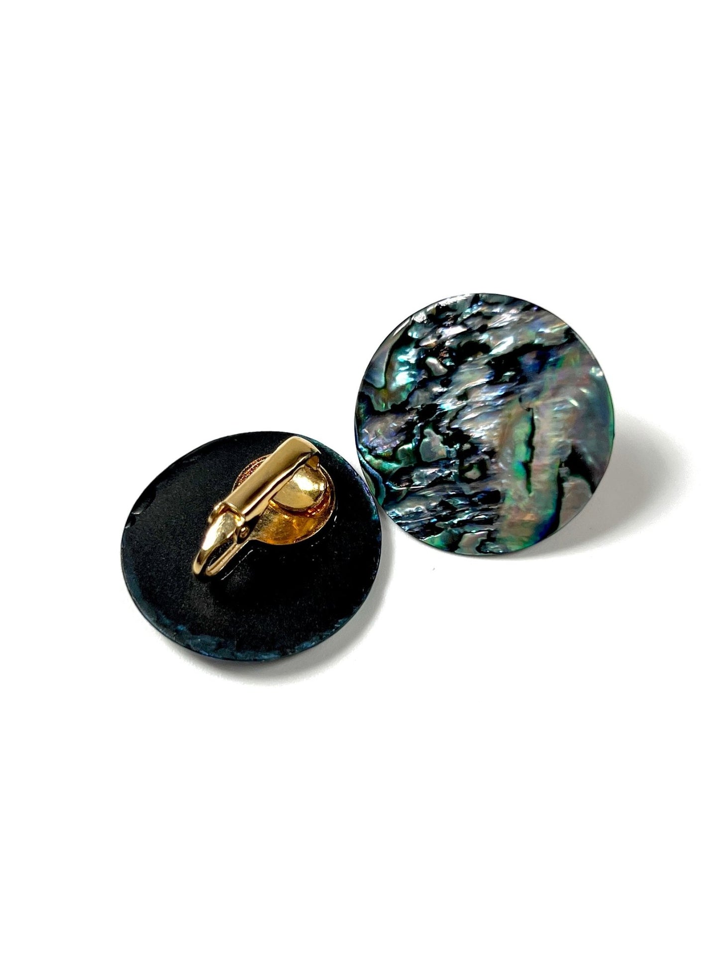Round Abalone Shell Earrings - Georgie's NYC - Earrings