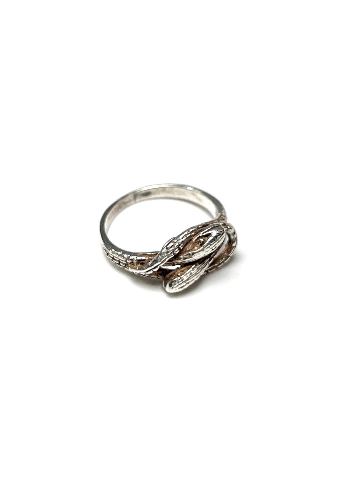 Sterling Silver Double Snake Lovers Knot Ring - Georgie's NYC - Rings