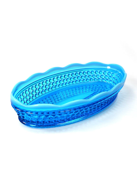 Westmoreland Blue Opalescent Hobnail Oval Dish - Georgie's NYC - Decorative Bowls