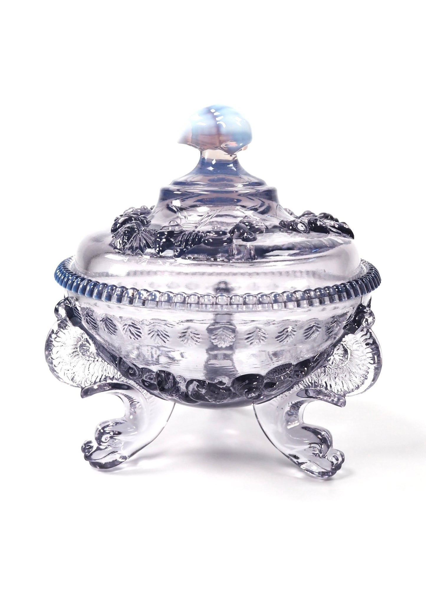 Westmoreland Purple Opalescent Argonaut Nautilus Covered Candy Dish - Georgie's NYC - Decorative Bowls