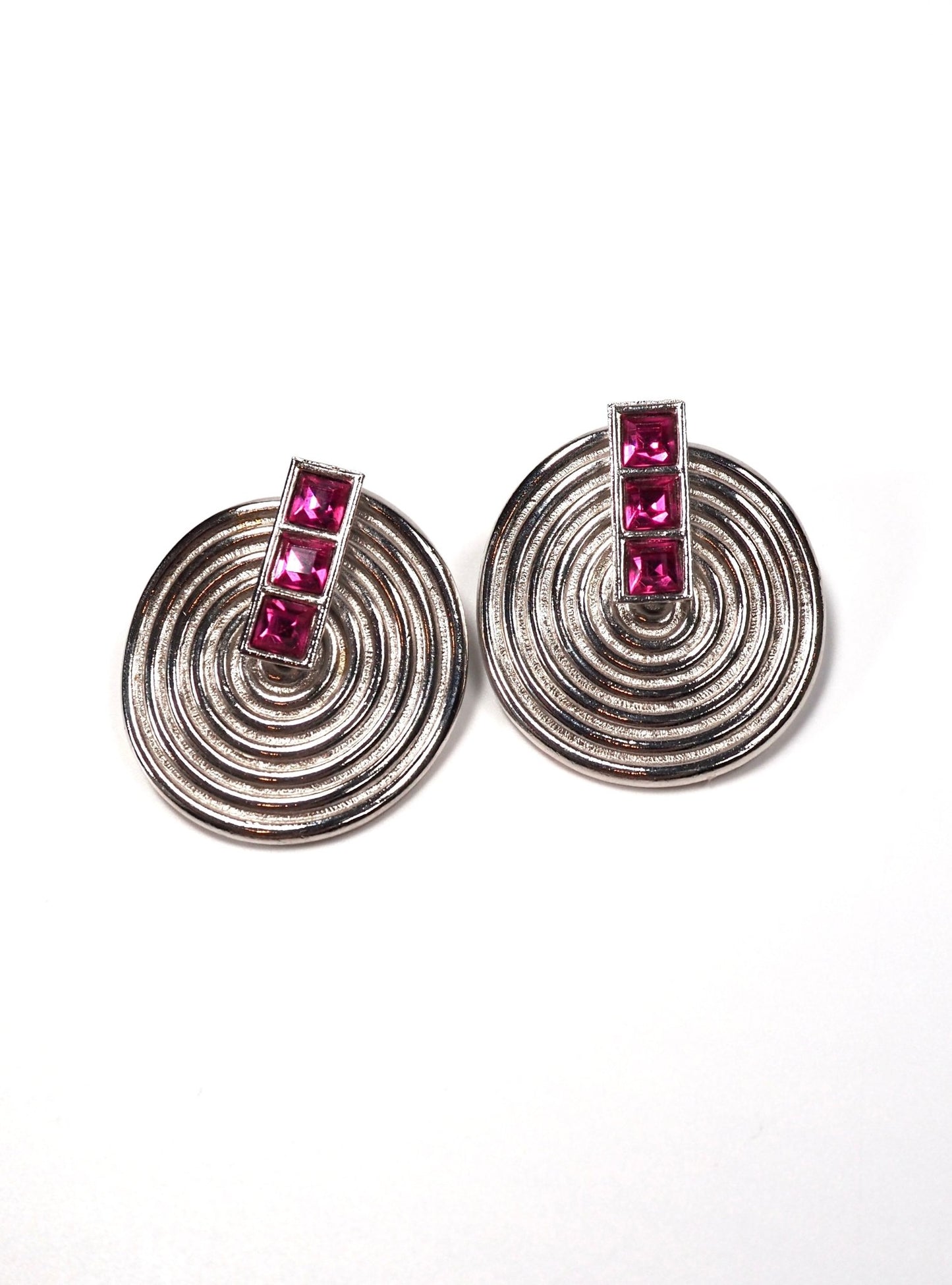 Yves Saint Laurent Disc Rhinestone Earrings - Georgie's NYC - Earrings