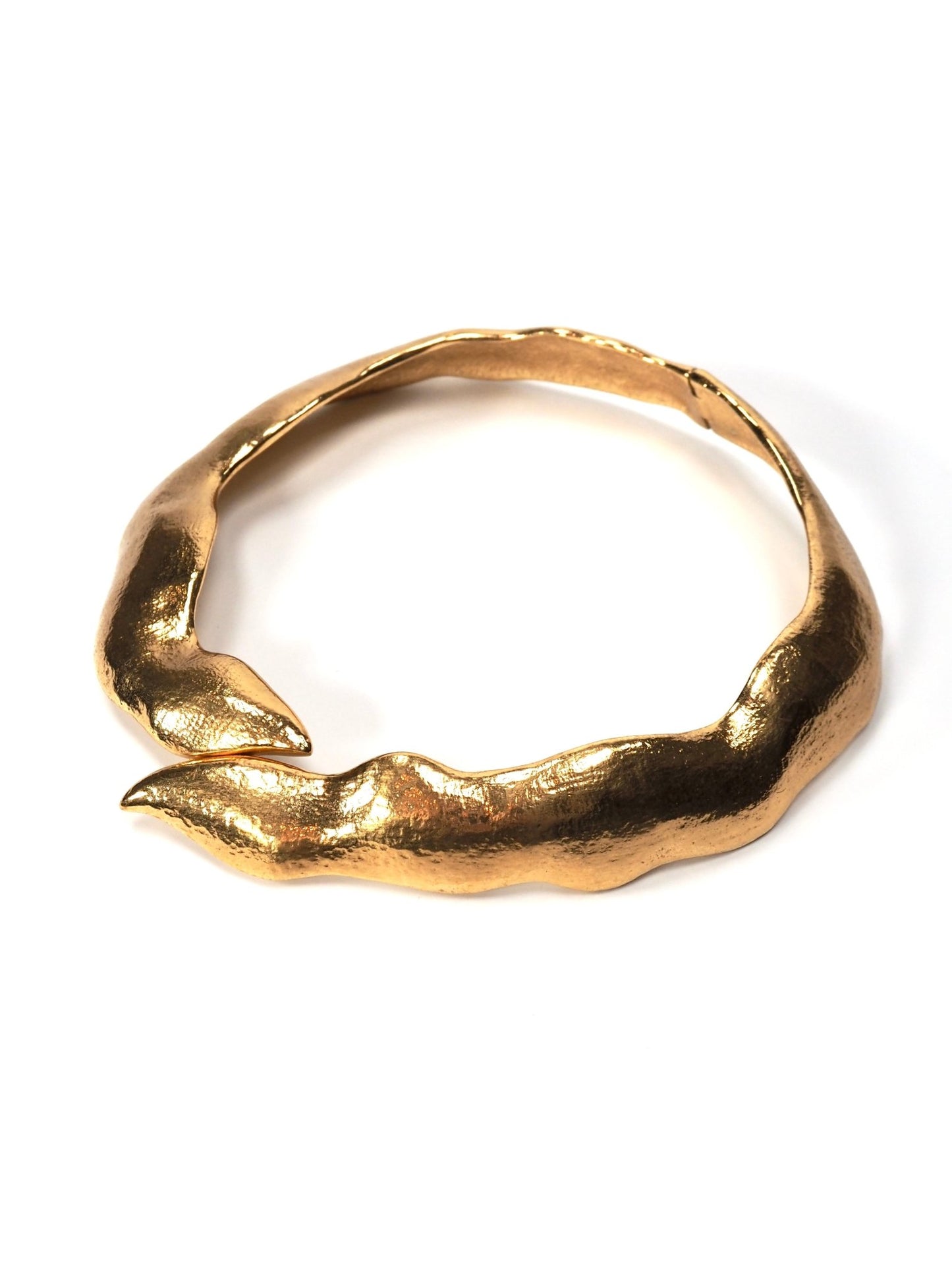 Yves Saint Laurent Rigid Gold Snake Necklace - Georgie's NYC - Necklaces