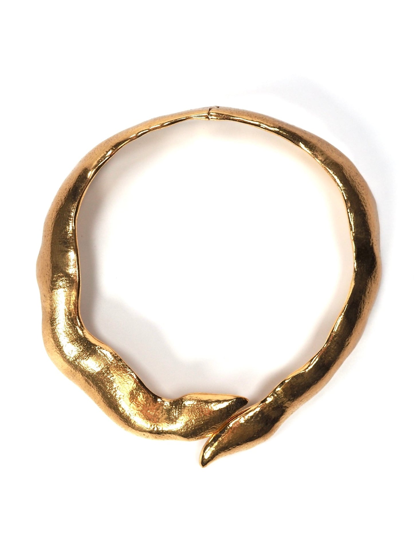 Yves Saint Laurent Rigid Gold Snake Necklace - Georgie's NYC - Necklaces