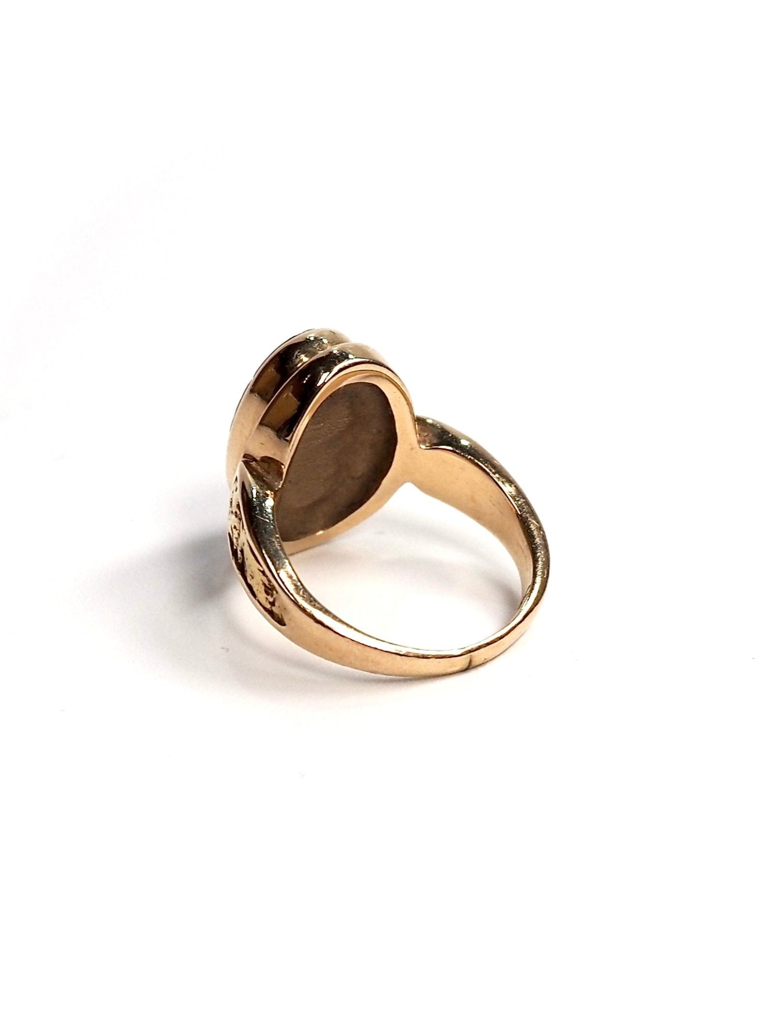 14K Oval Natural Gold in Quartz Ring - Georgie's NYC - Rings