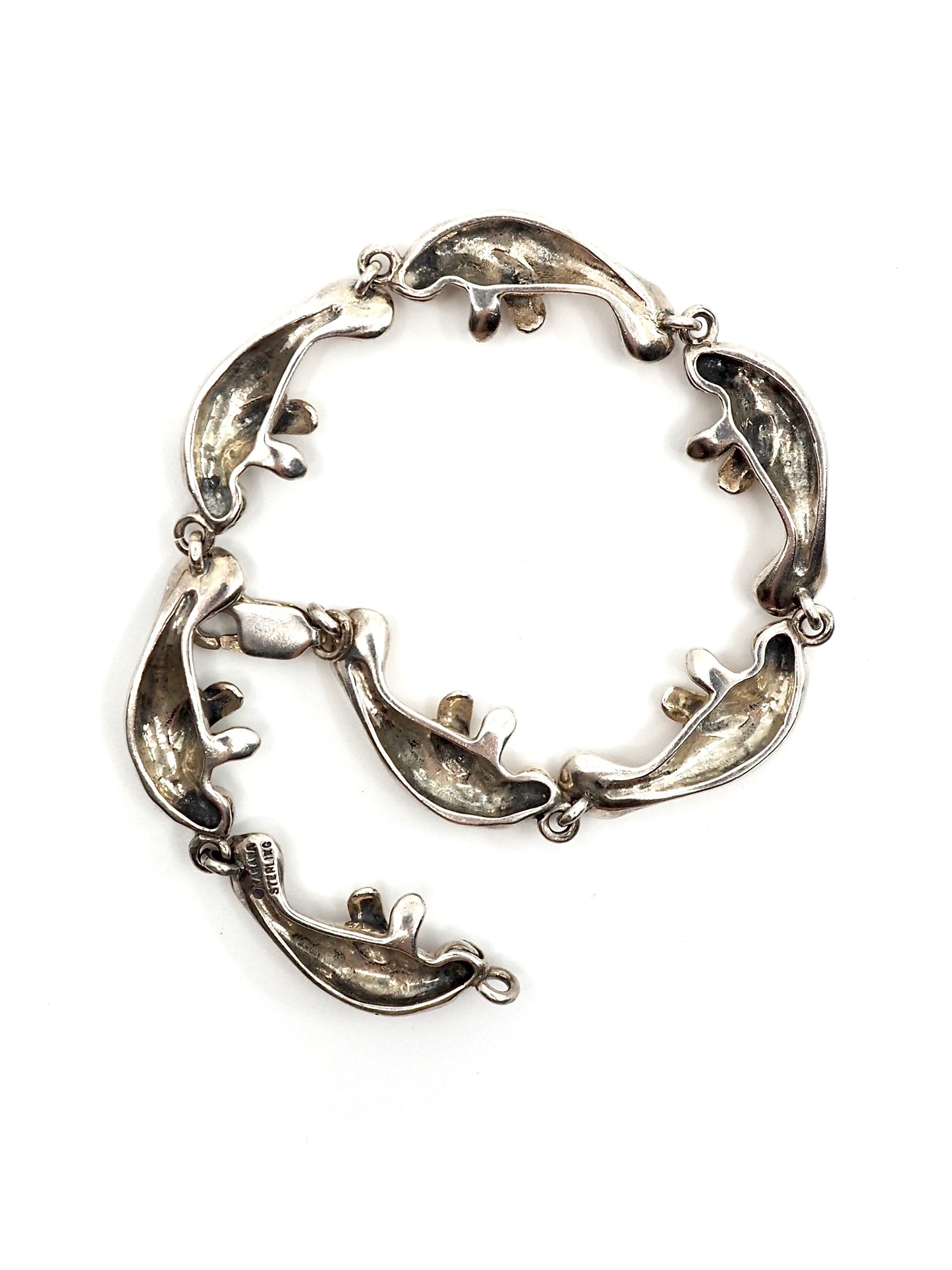 Kabana Sterling Silver Figural Manatee Link Bracelet