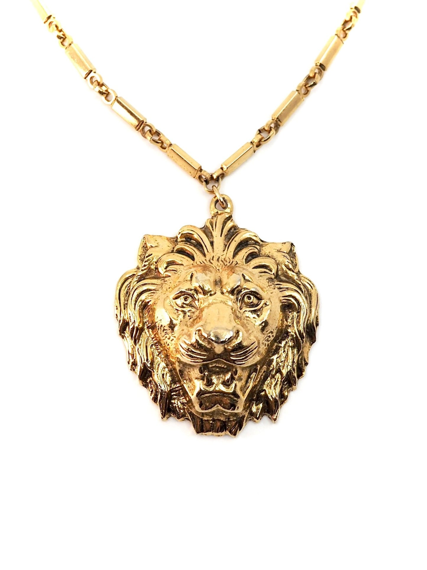 Anne Klein for Accessocraft Gold Lion Charm Long Chain Necklace - Georgie's NYC - Necklaces