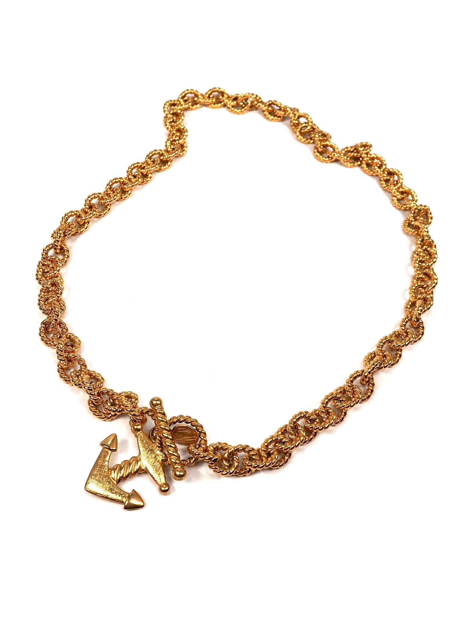 Anne Klein Gold Chunky Anchor Chain Necklace - Georgie's NYC - Necklaces