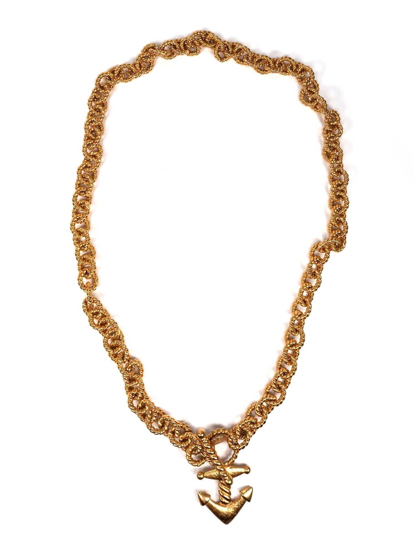 Anne Klein Gold Chunky Anchor Chain Necklace - Georgie's NYC - Necklaces