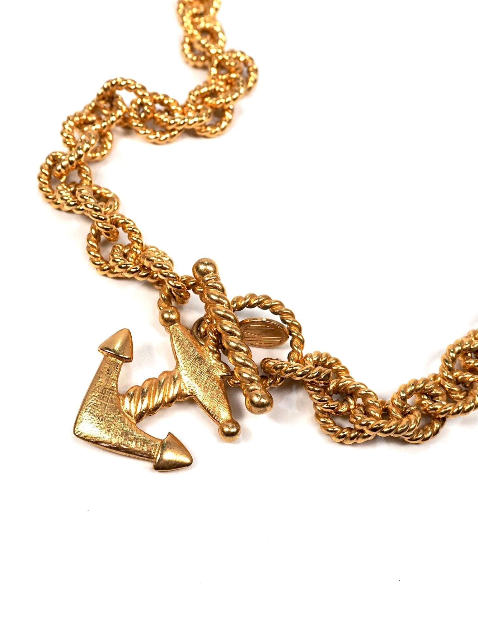 Anne Klein Gold Chunky Anchor Chain Necklace - Georgie's NYC - Necklaces