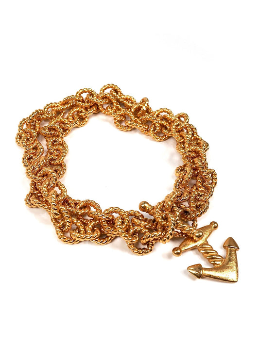 Anne Klein Gold Chunky Anchor Chain Necklace - Georgie's NYC - Necklaces