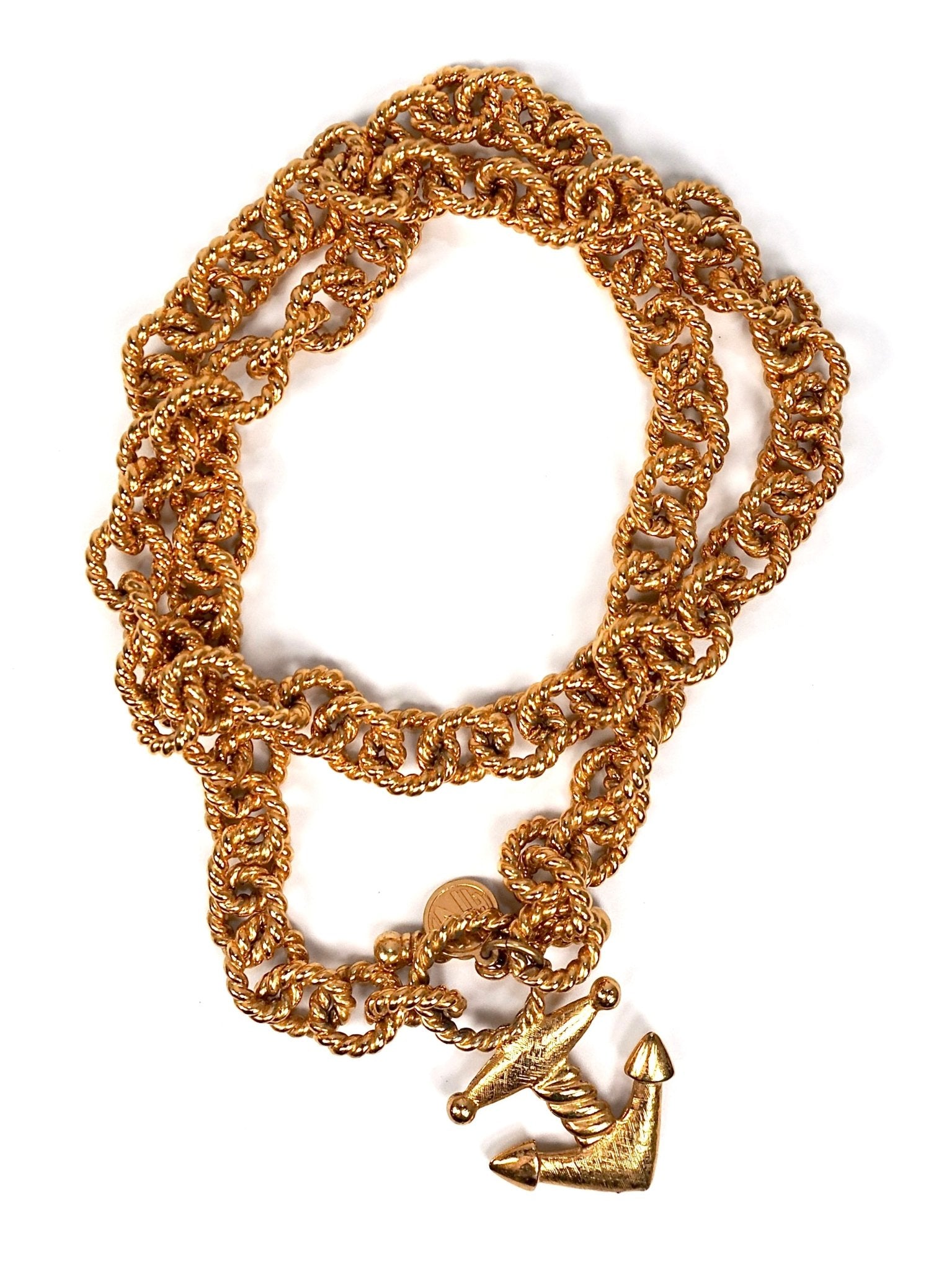 Anne Klein Gold Chunky Anchor Chain Necklace - Georgie's NYC - Necklaces