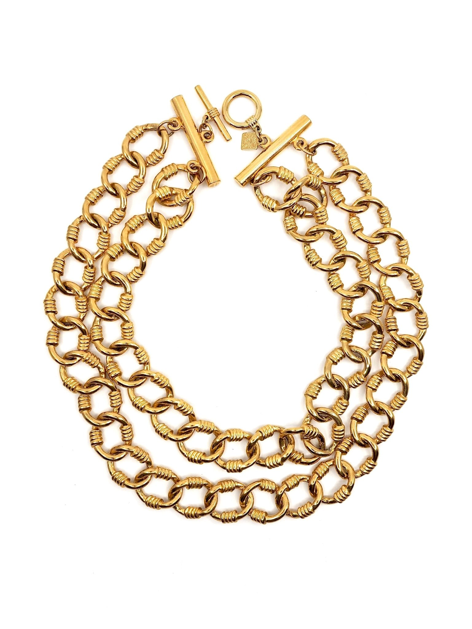Anne Klein Gold Double Chain Necklace - Georgie's NYC - Necklaces