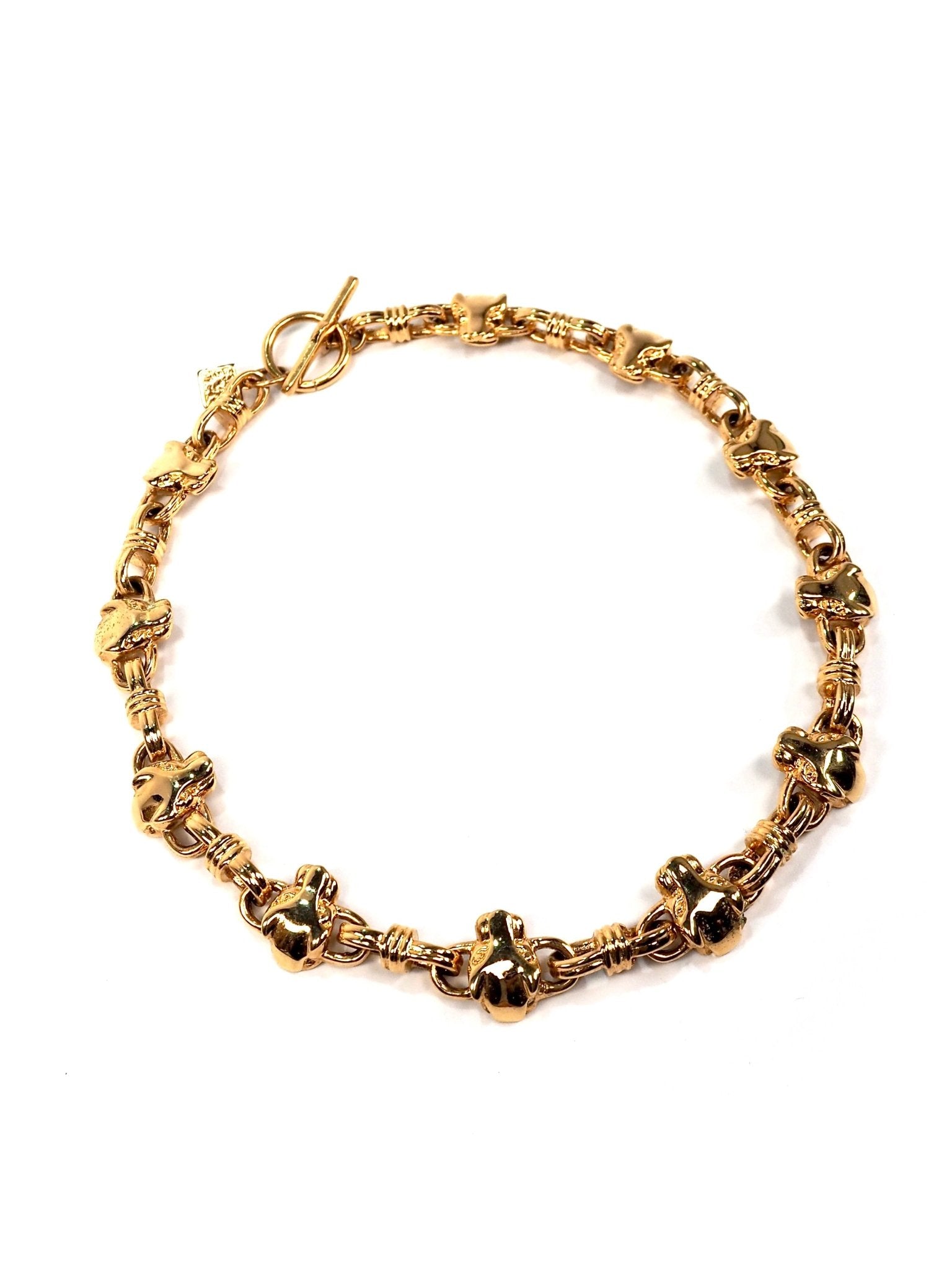 Anne Klein Gold Jaguar Link Necklace - Georgie's NYC - Necklaces