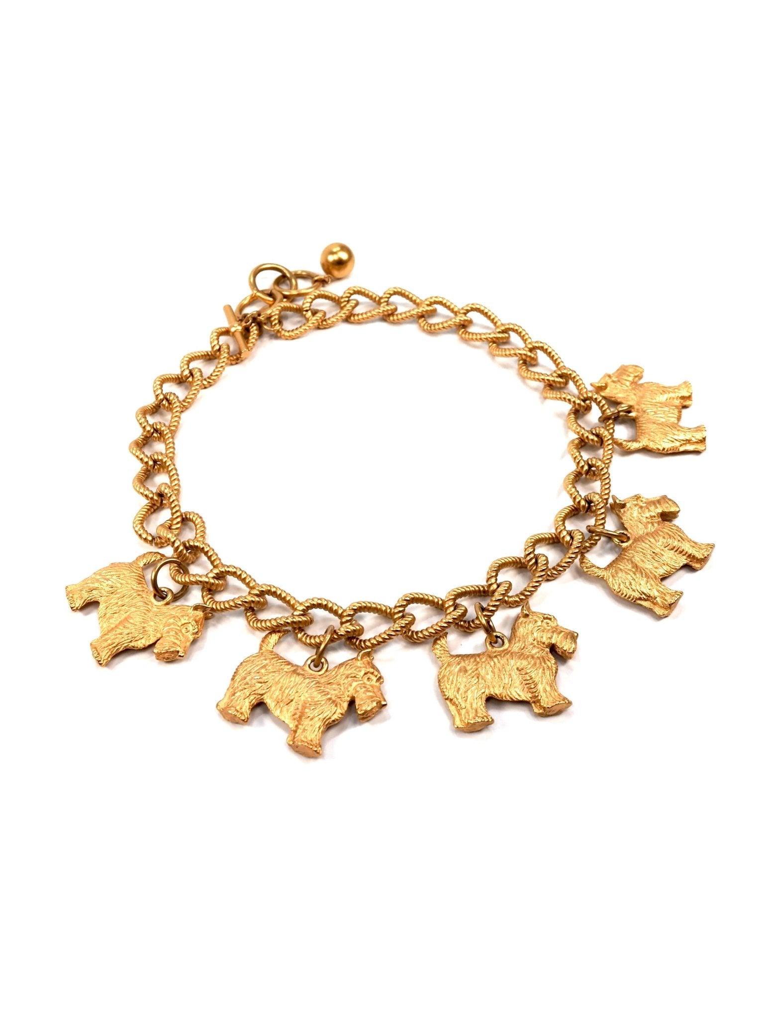 Anne Klein Gold Scottie Charm Chunky Necklace - Georgie's NYC - Necklaces