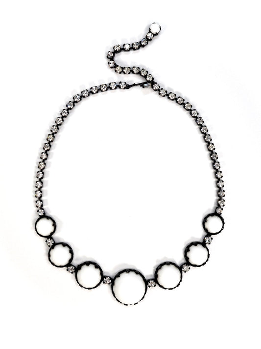 Black and White Jeweled Choker Necklace - Georgie's NYC - Necklaces