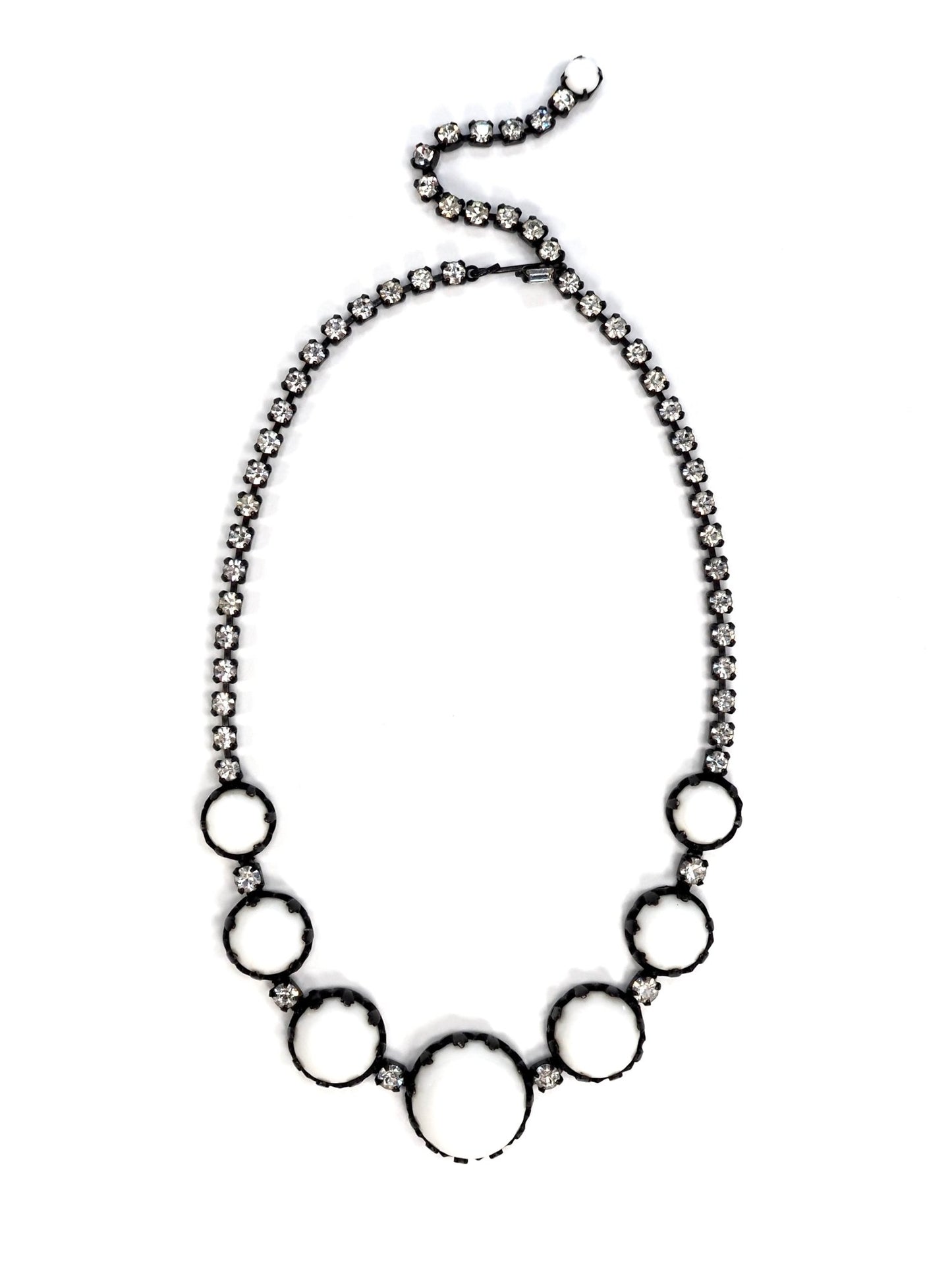 Black and White Jeweled Choker Necklace - Georgie's NYC - Necklaces