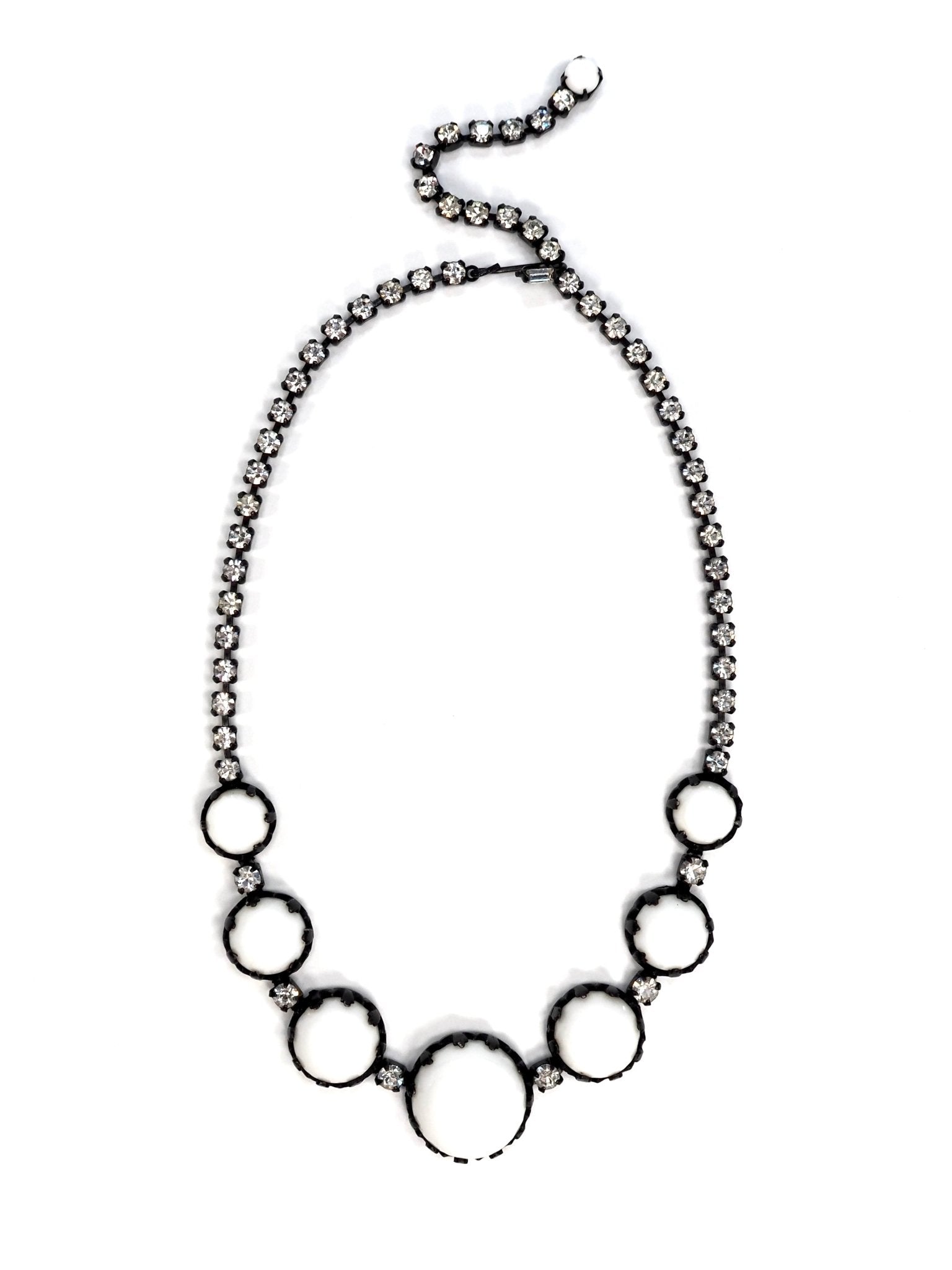 Black and White Jeweled Choker Necklace - Georgie's NYC - Necklaces