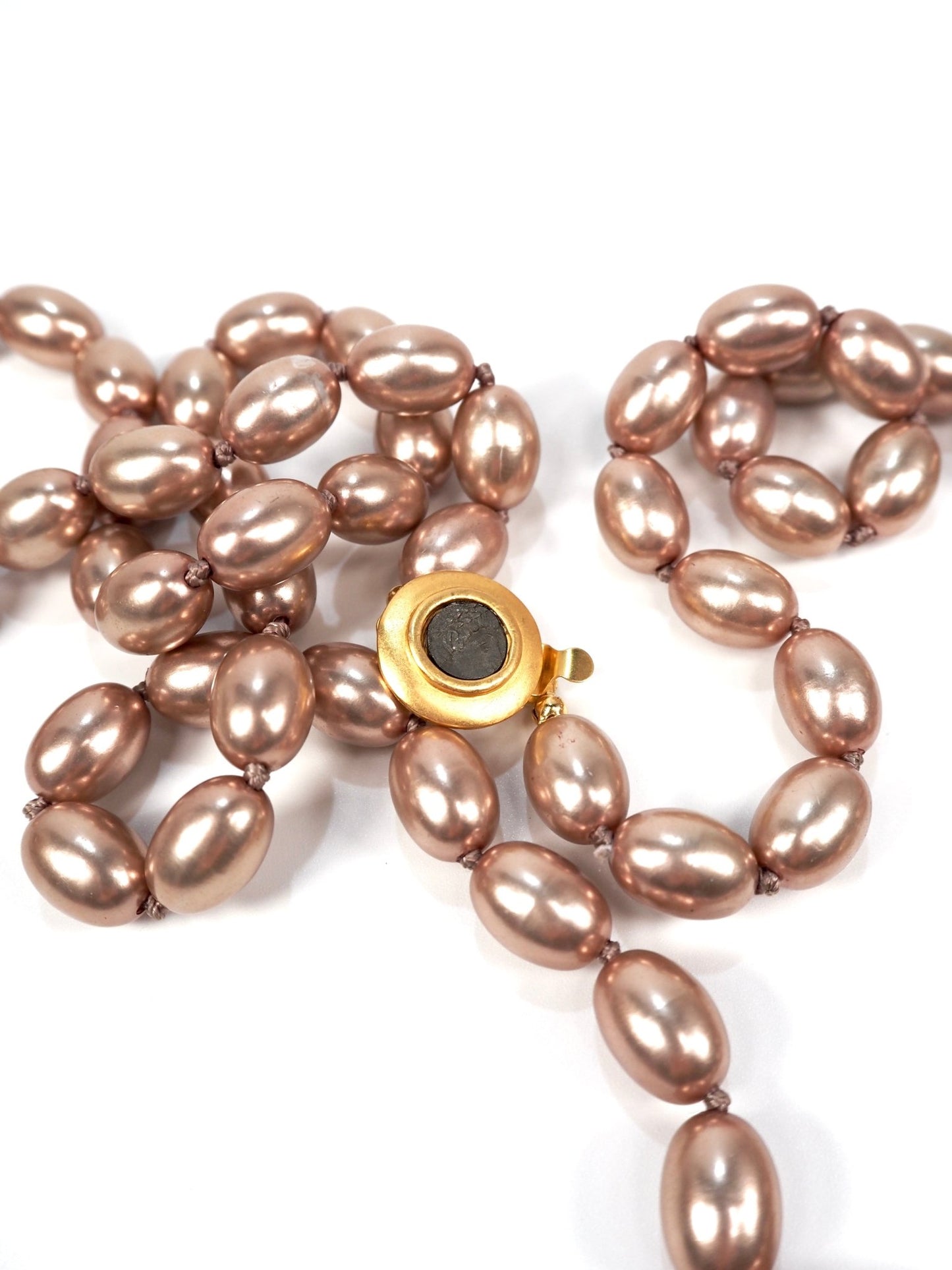 Carolee Lavender Champagne Faux Pearl Long Necklace - Georgie's NYC - Necklaces