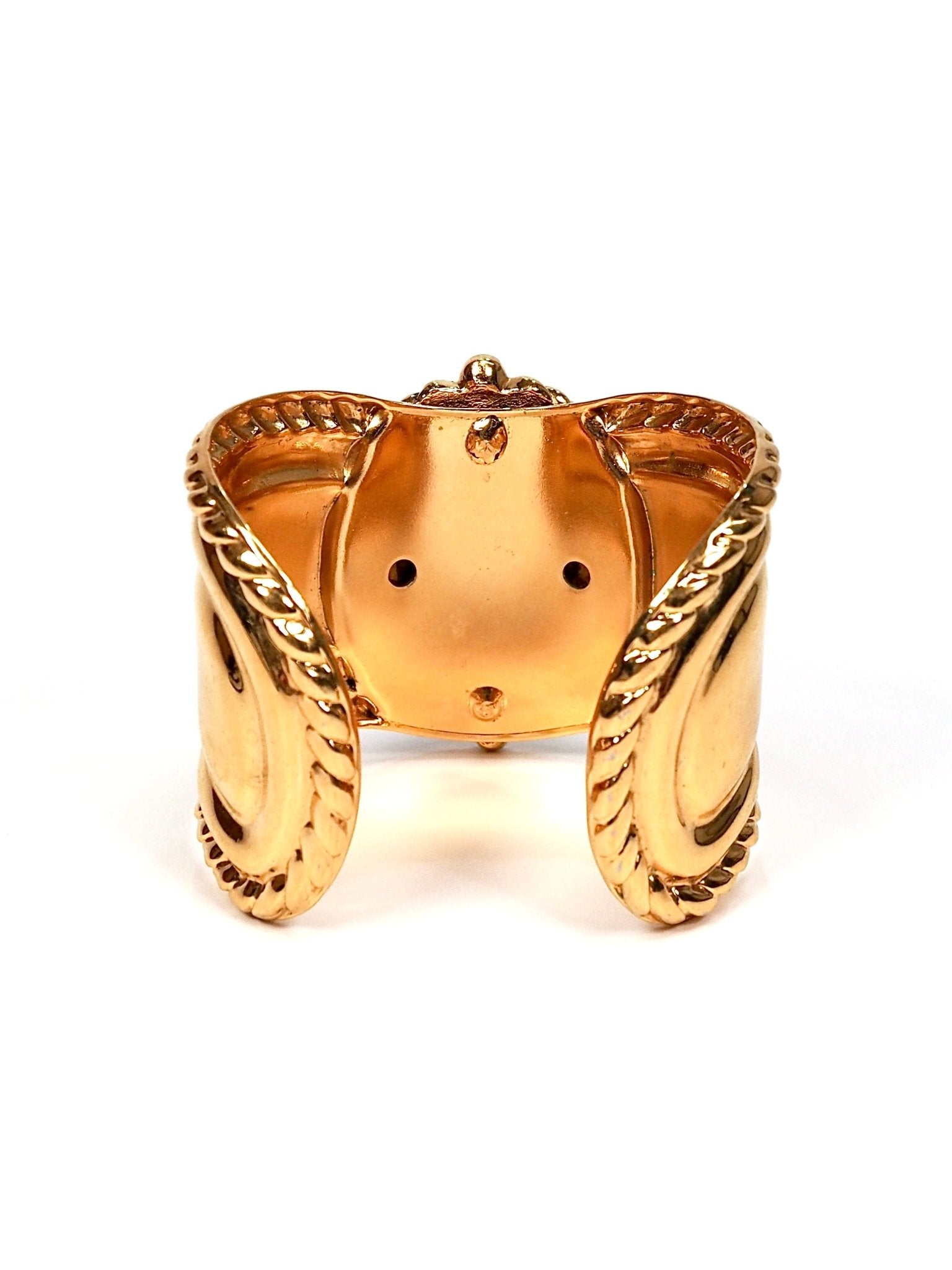 Coreen Simpson Gold and Black Cameo Cuff Bracelet - Georgie's NYC - Bracelets
