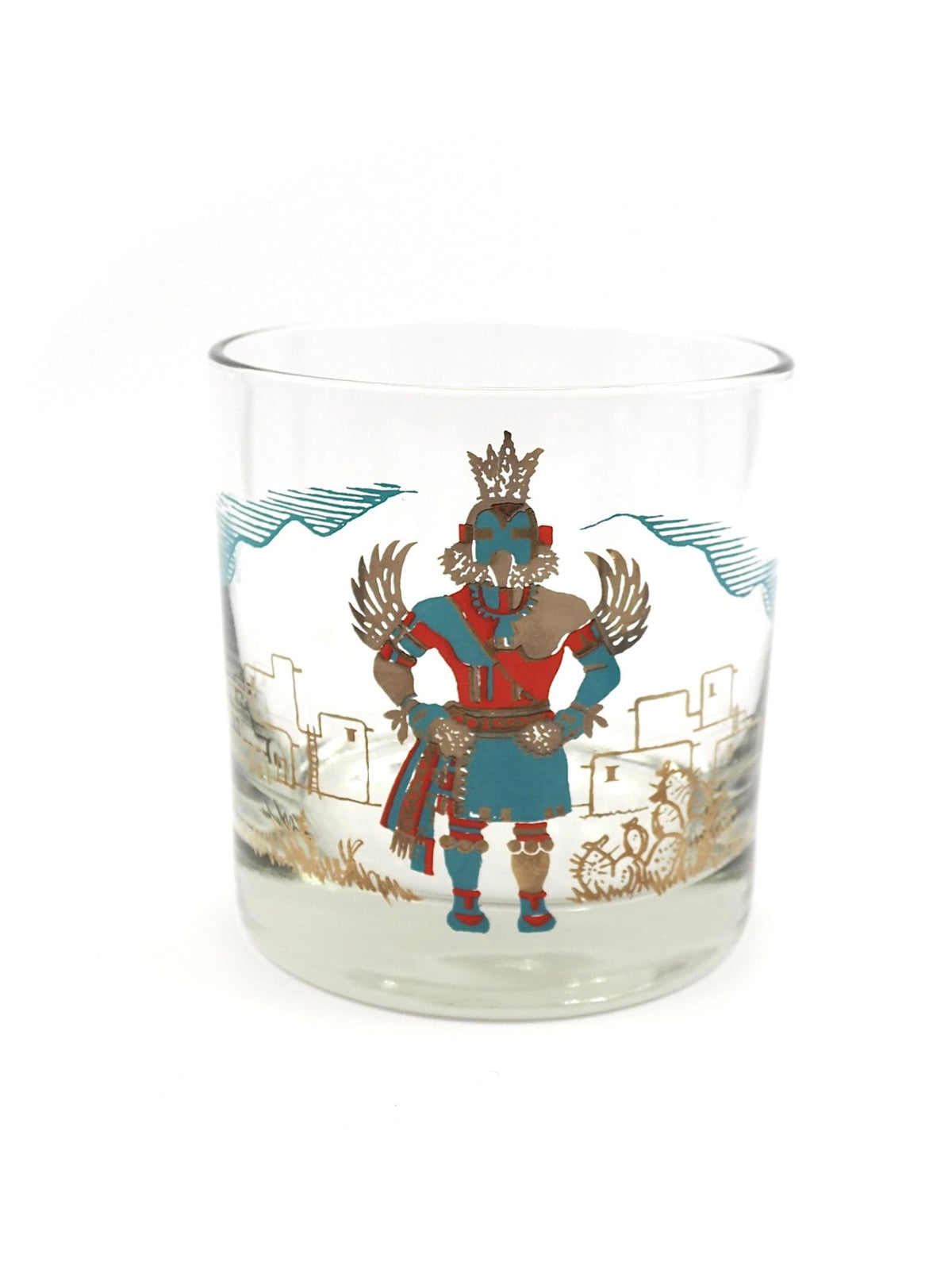 Couroc of Monterey Hopi Kachina and Pueblo Rocks Glasses, Set of 4 - Georgie's NYC - Drinkware
