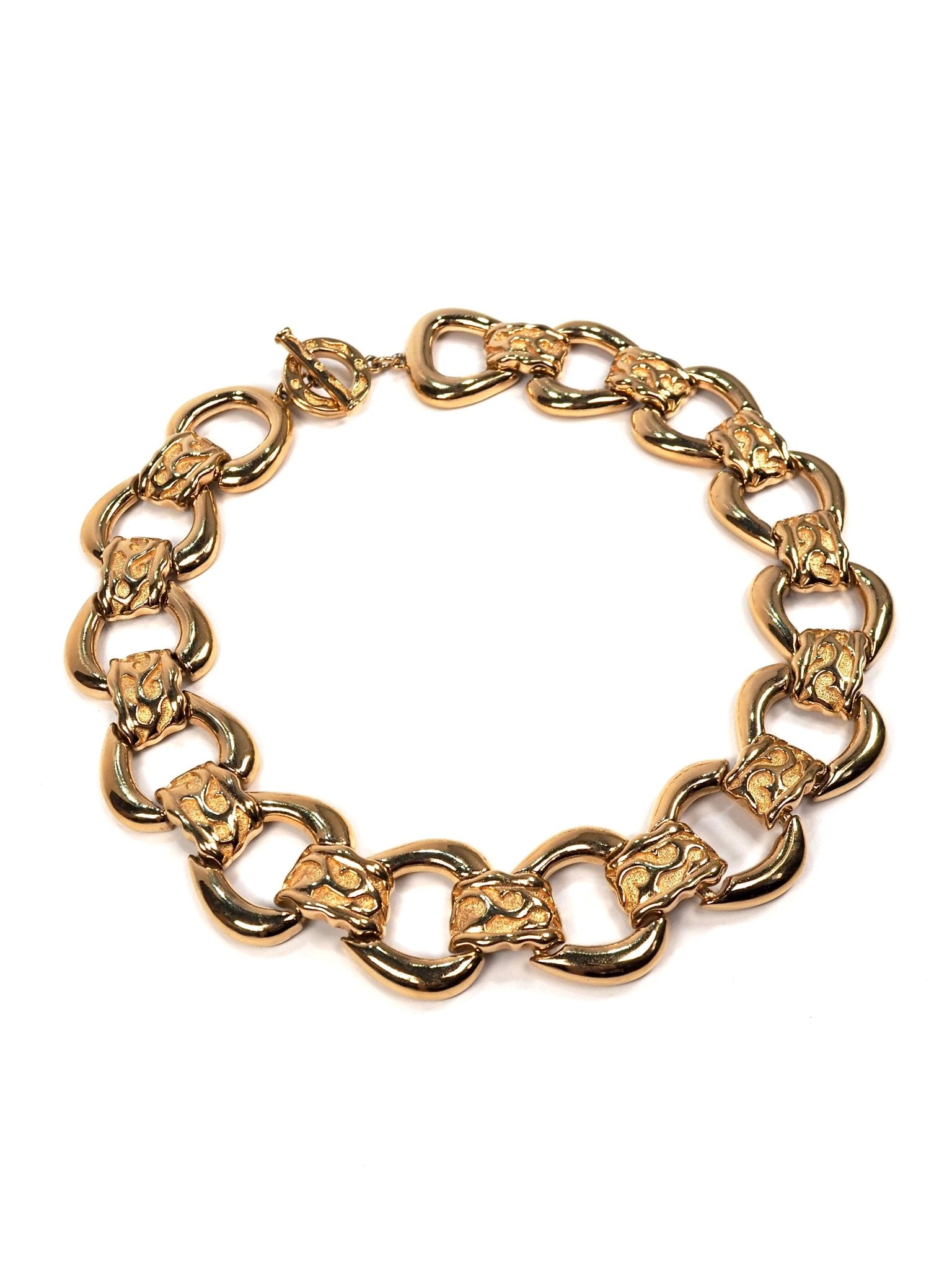 Givenchy Gold Detailed Chain Link Choker Necklace - Georgie's NYC - Necklaces