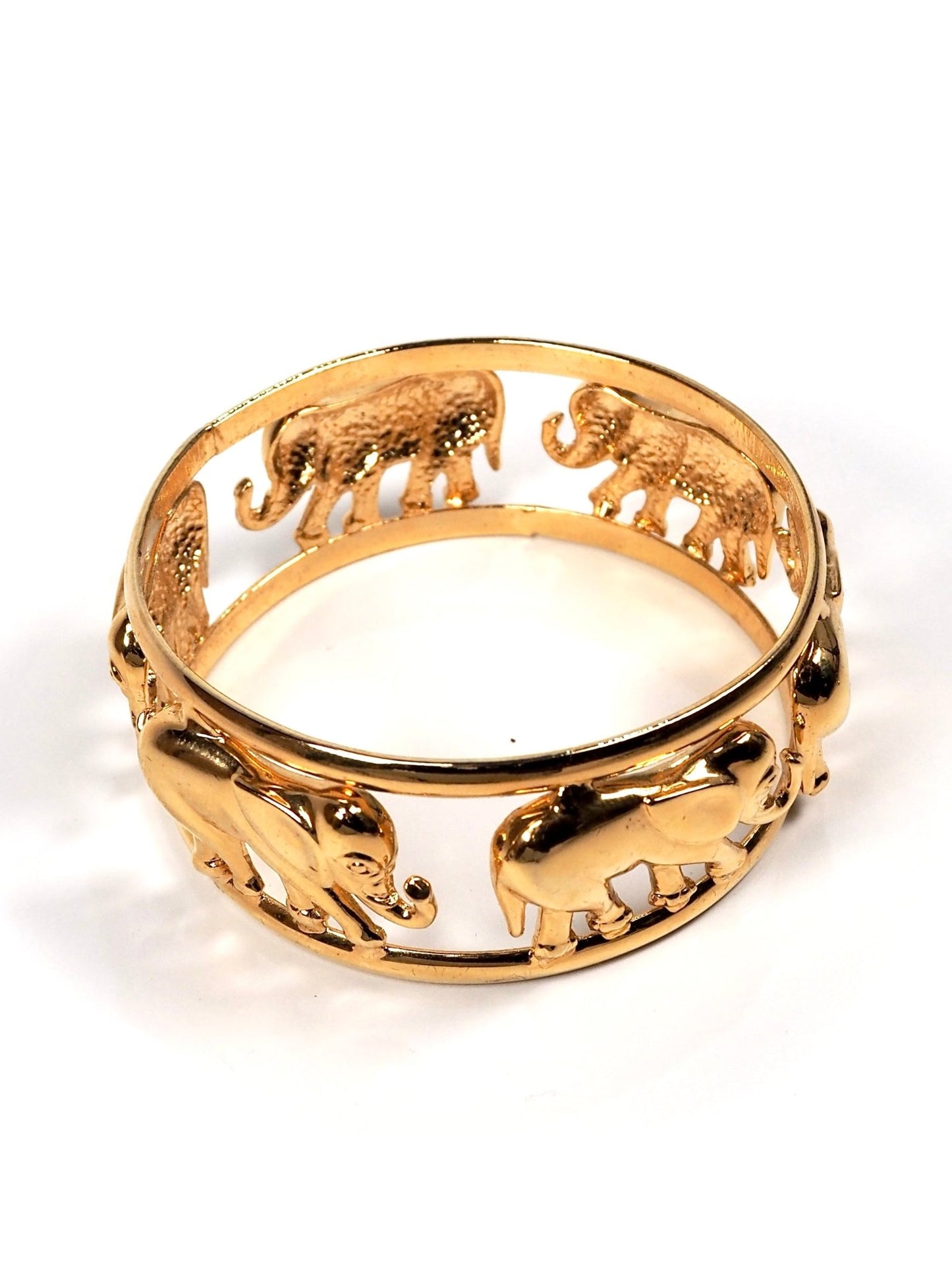 Gold Elephant Bangle - Georgie's NYC - Bracelets