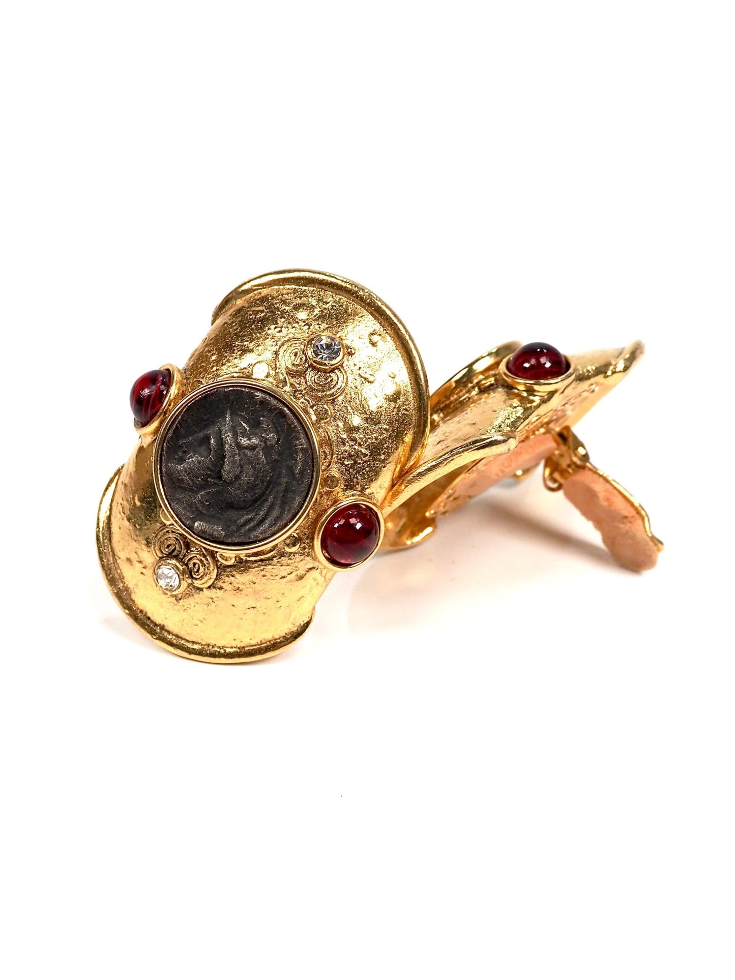 Gold Roman Coin Oversized Statement Earrings - Georgie's NYC - Earrings