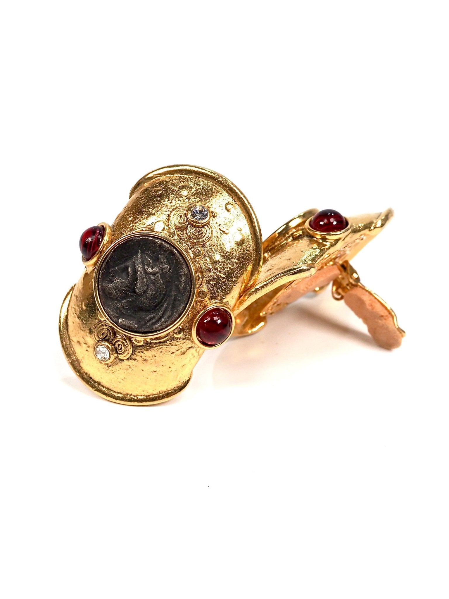 Gold Roman Coin Oversized Statement Earrings - Georgie's NYC - Earrings