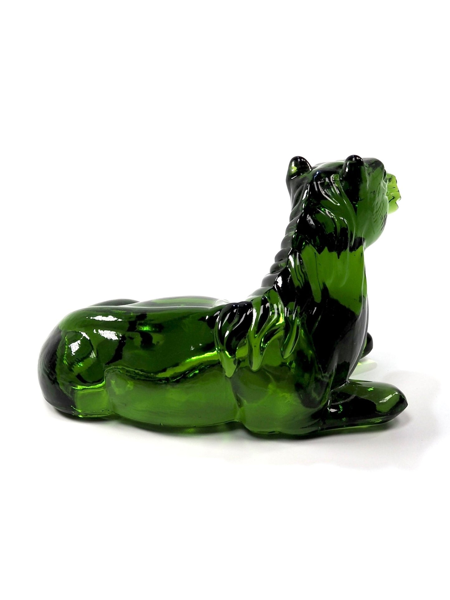 L. E. Smith Green Horse Glass Figurine - Georgie's NYC - Decorative Objects