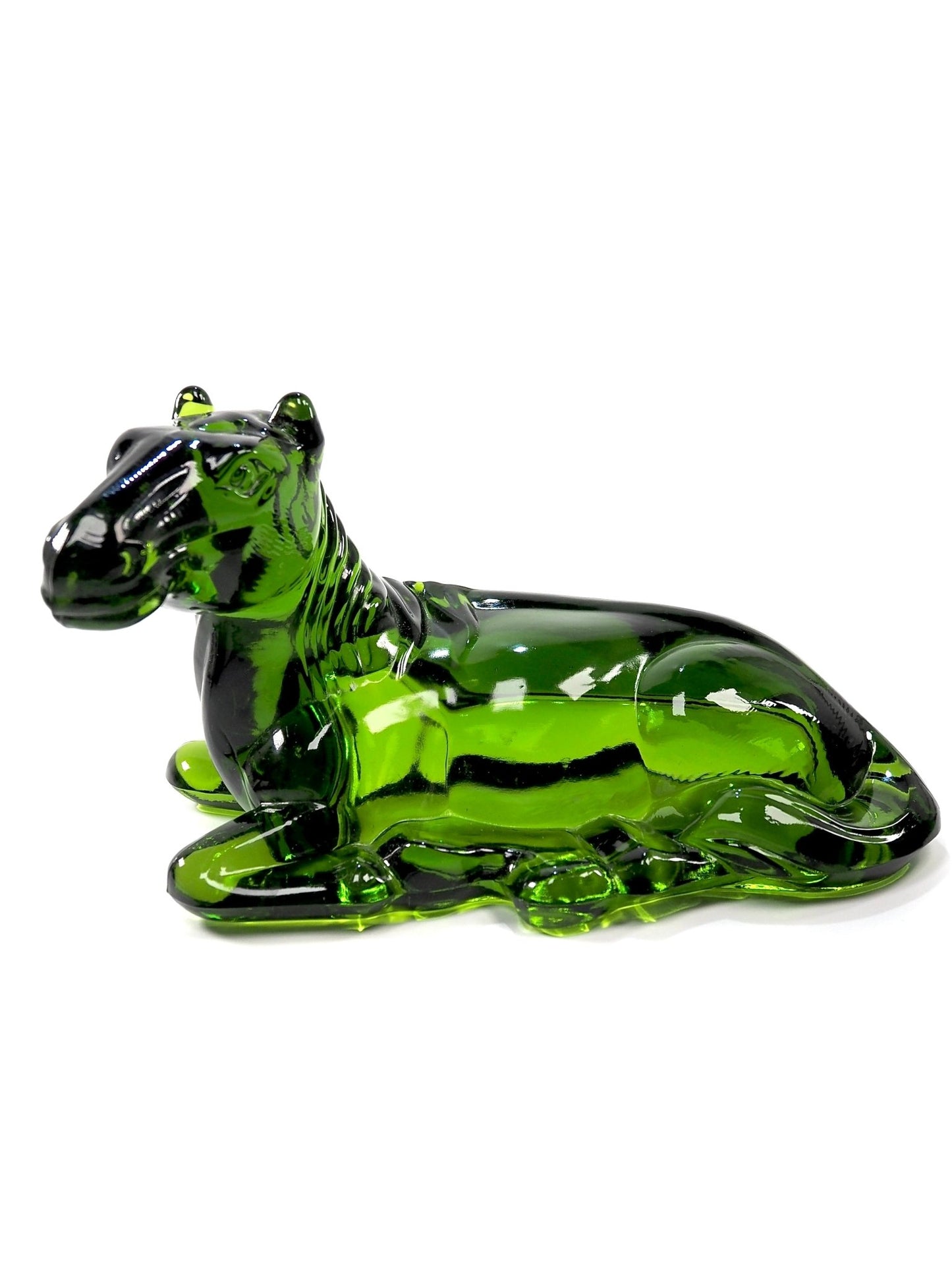 L. E. Smith Green Horse Glass Figurine - Georgie's NYC - Decorative Objects