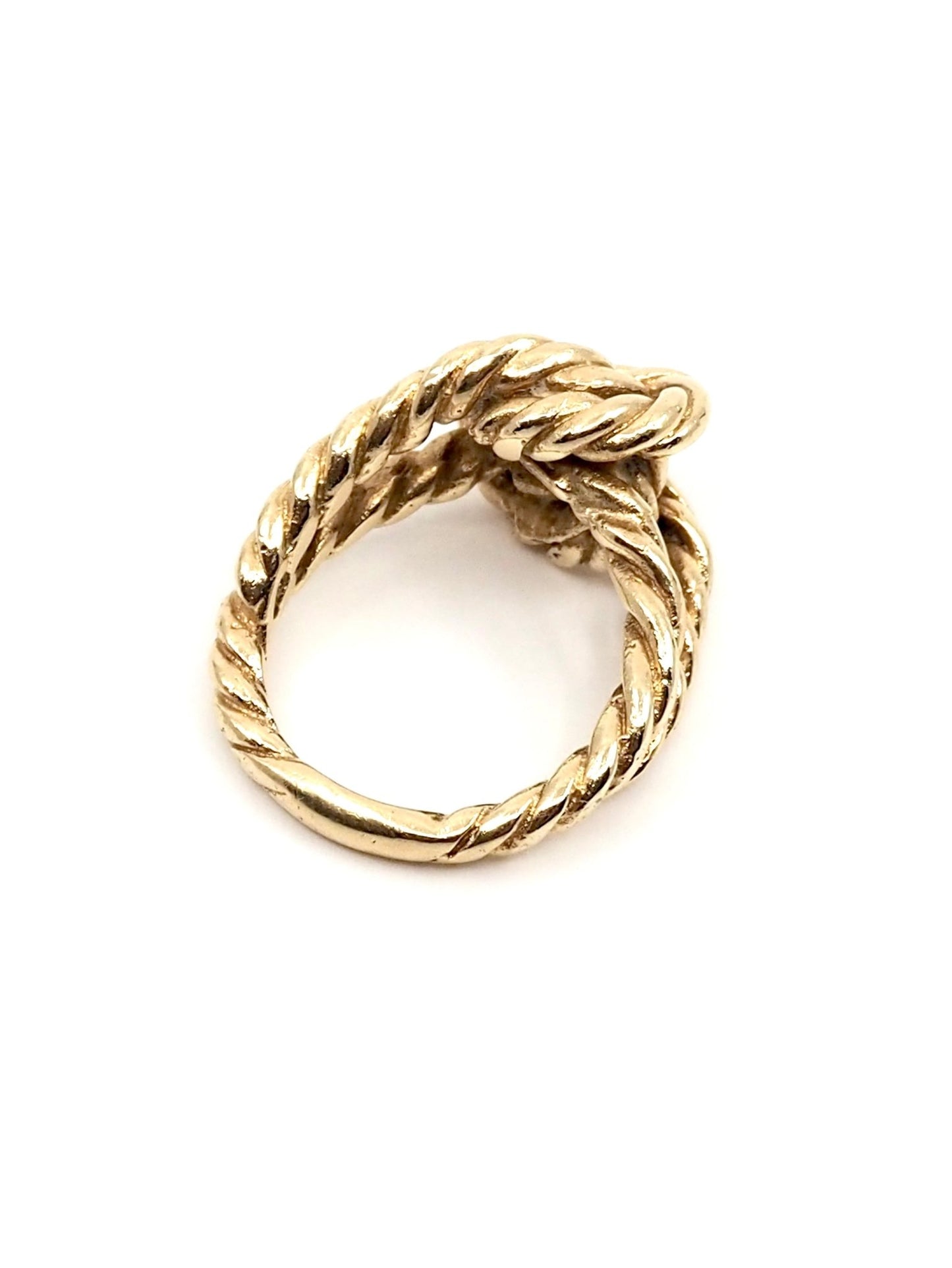 Mid Century 14K Yellow Gold Knot Ring - Georgie's NYC - Rings