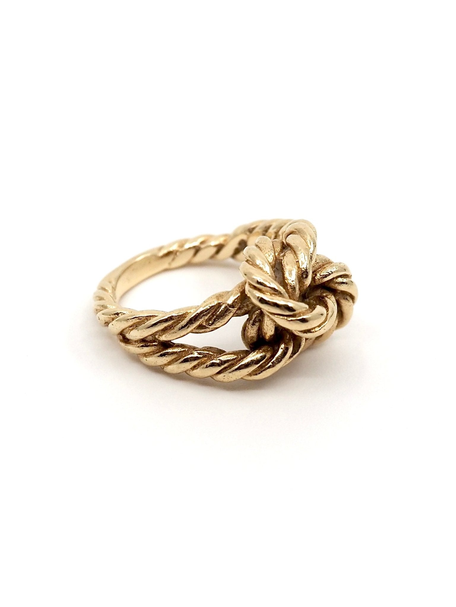 Mid Century 14K Yellow Gold Knot Ring - Georgie's NYC - Rings