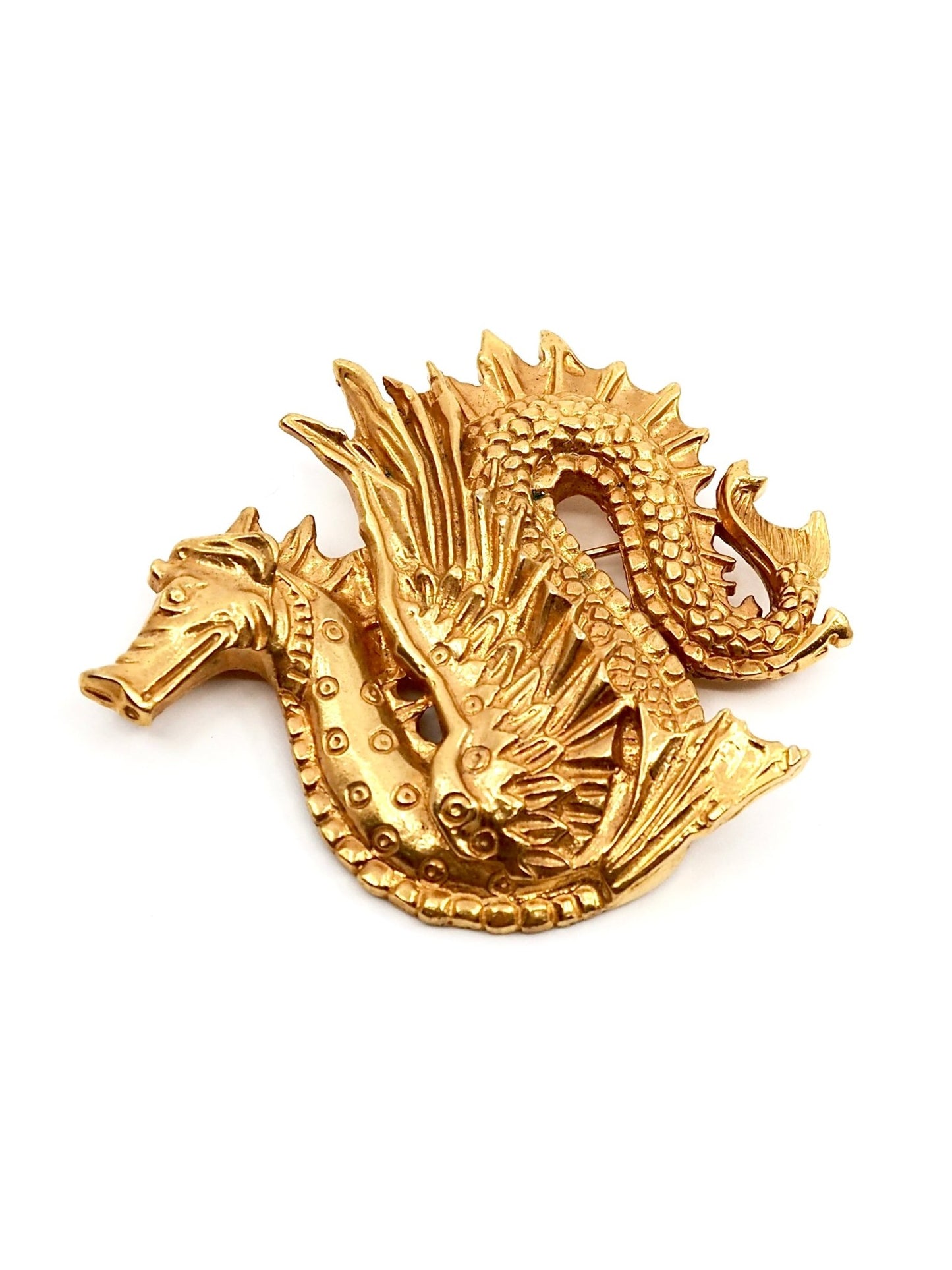 MMA Gold Ancient Sea Dragon Brooch - Georgie's NYC - Brooches