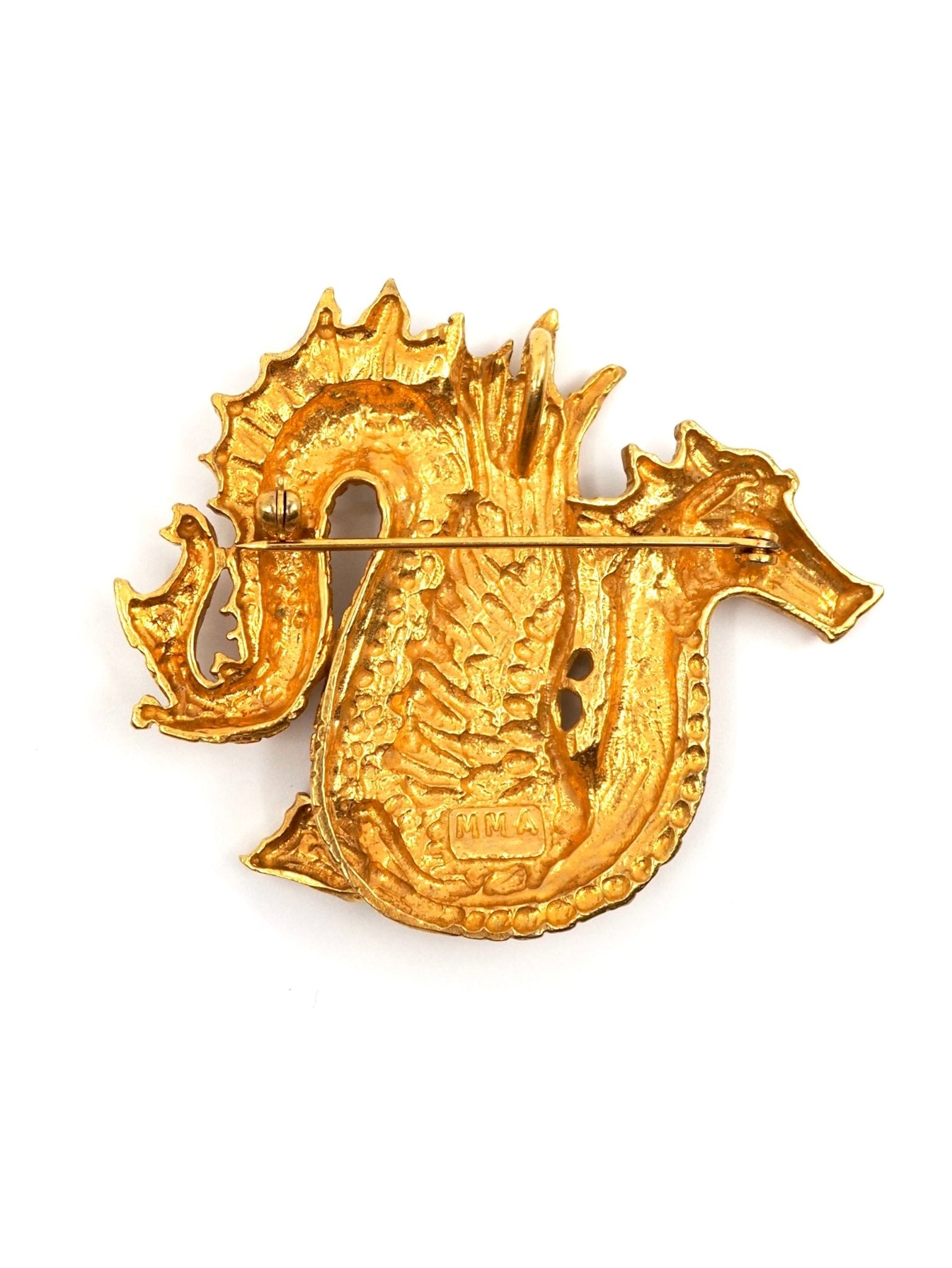 MMA Gold Ancient Sea Dragon Brooch - Georgie's NYC - Brooches