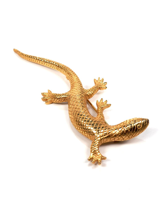 MMA Metropolitan Museum of Art Gold Lizard Gecko Brooch - Georgie's NYC - Brooches
