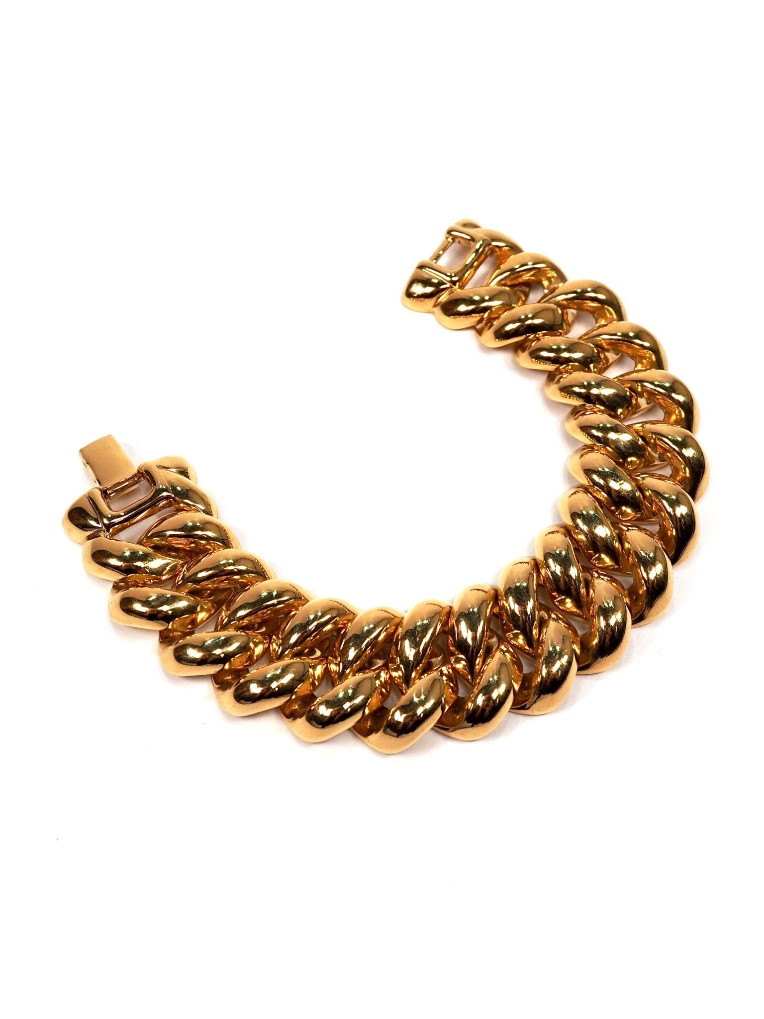 Monet Gold Chunky Curb Link Bracelet - Georgie's NYC - Bracelets