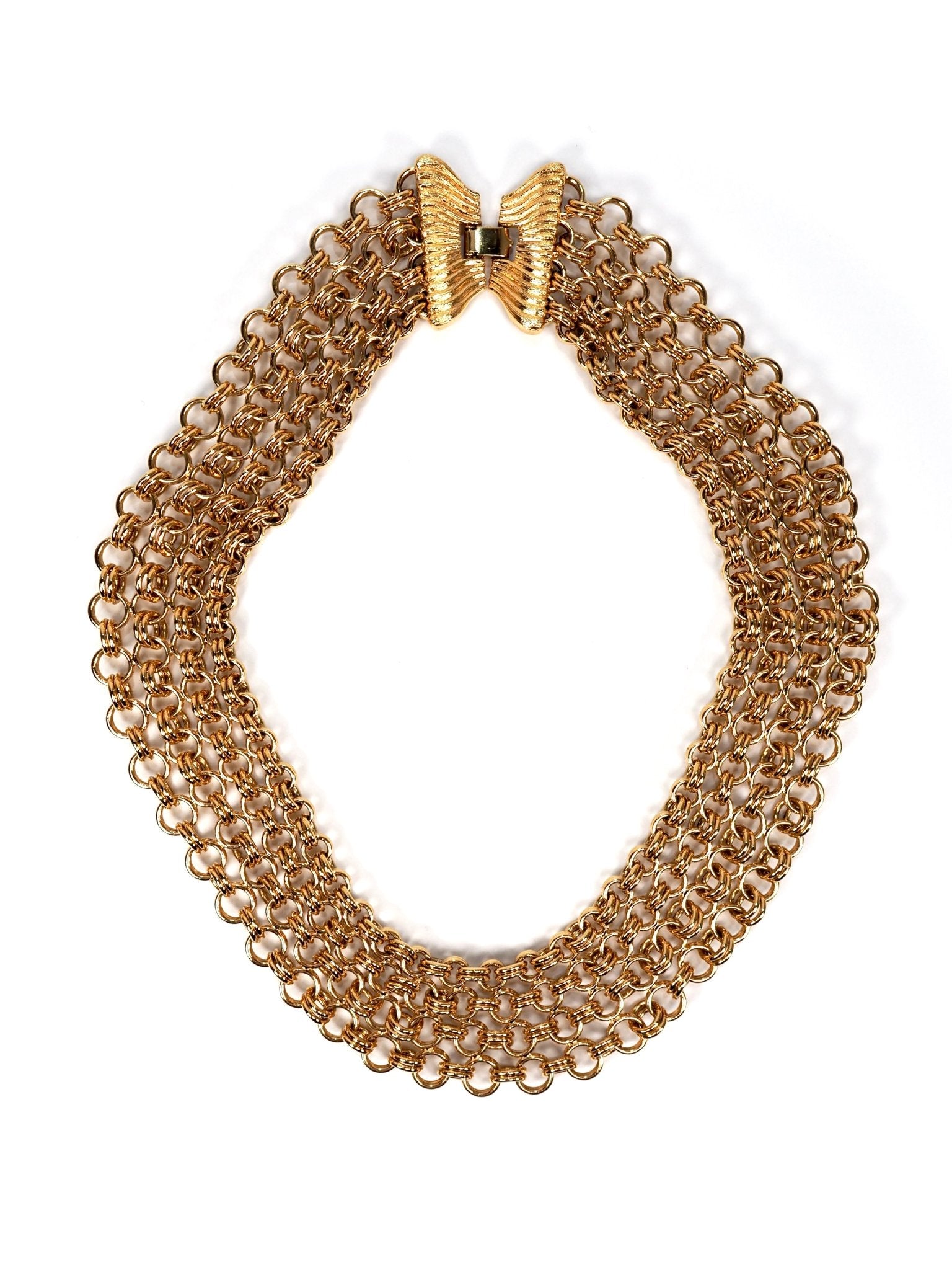 Monet Gold Multi Chain Heavy Collar Necklace - Georgie's NYC - Necklaces
