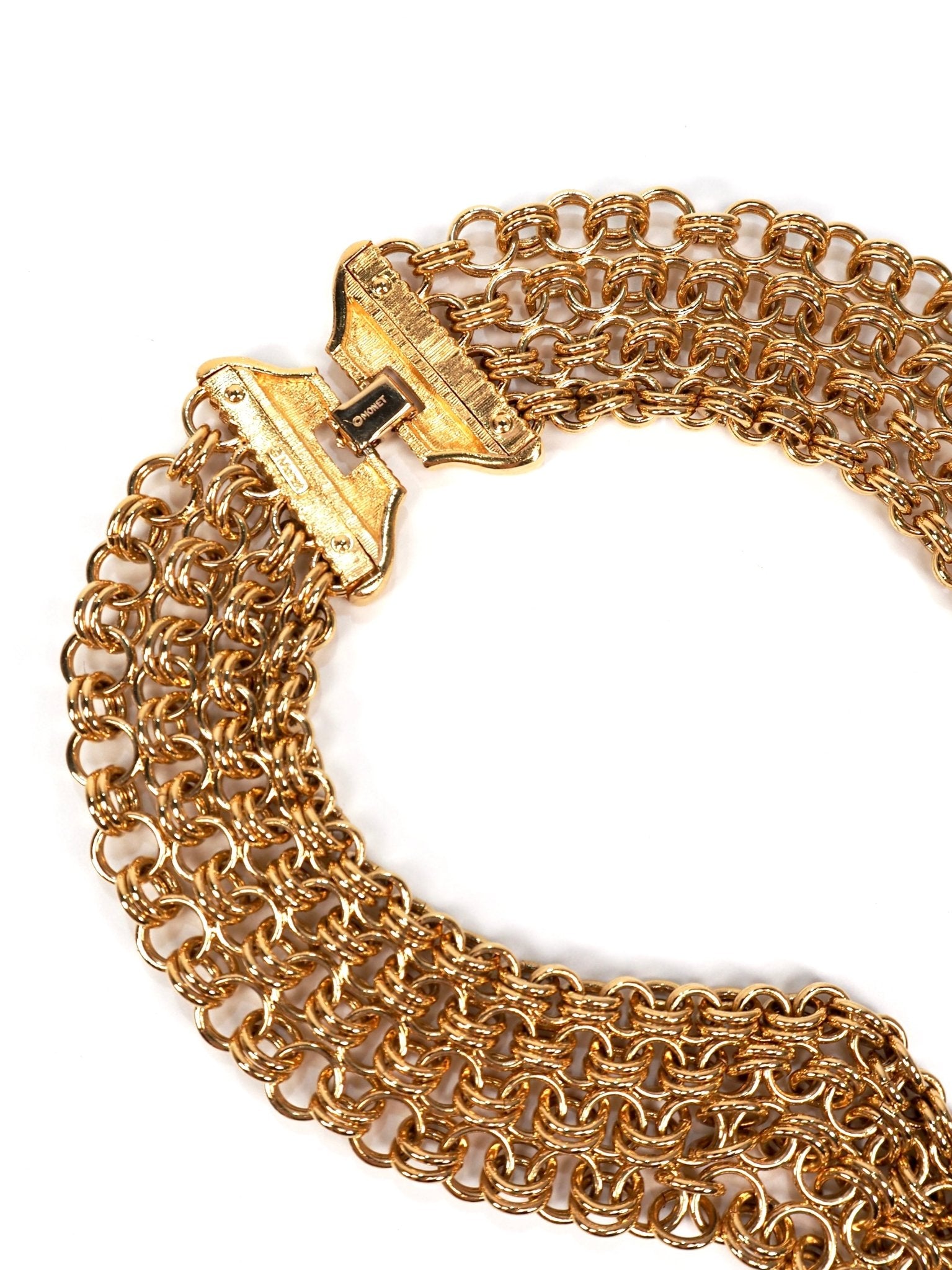 Monet Gold Multi Chain Heavy Collar Necklace - Georgie's NYC - Necklaces