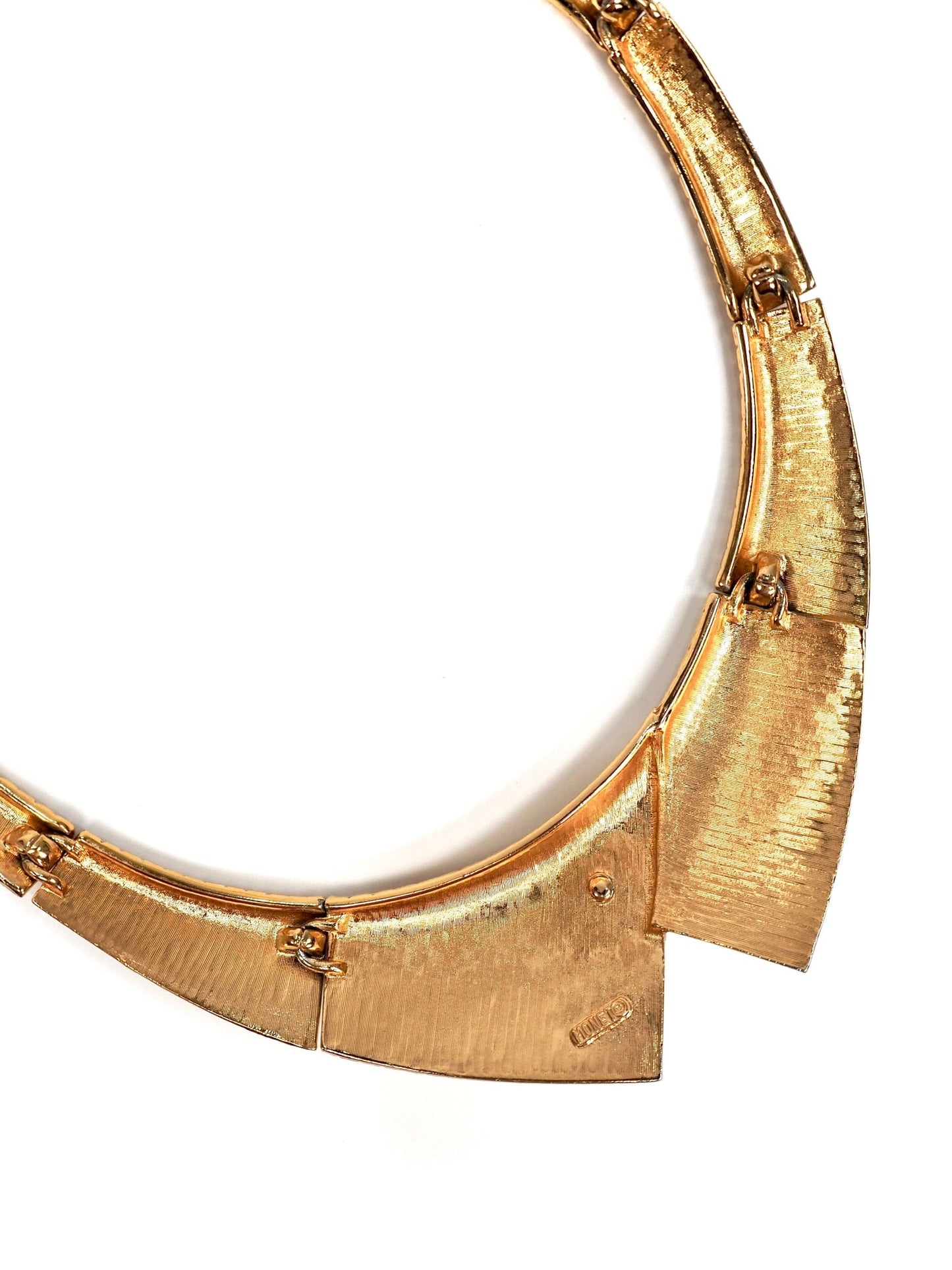 Monet Textured Gold Articulated Peter Pan Choker Necklace - Georgie's NYC - Necklaces