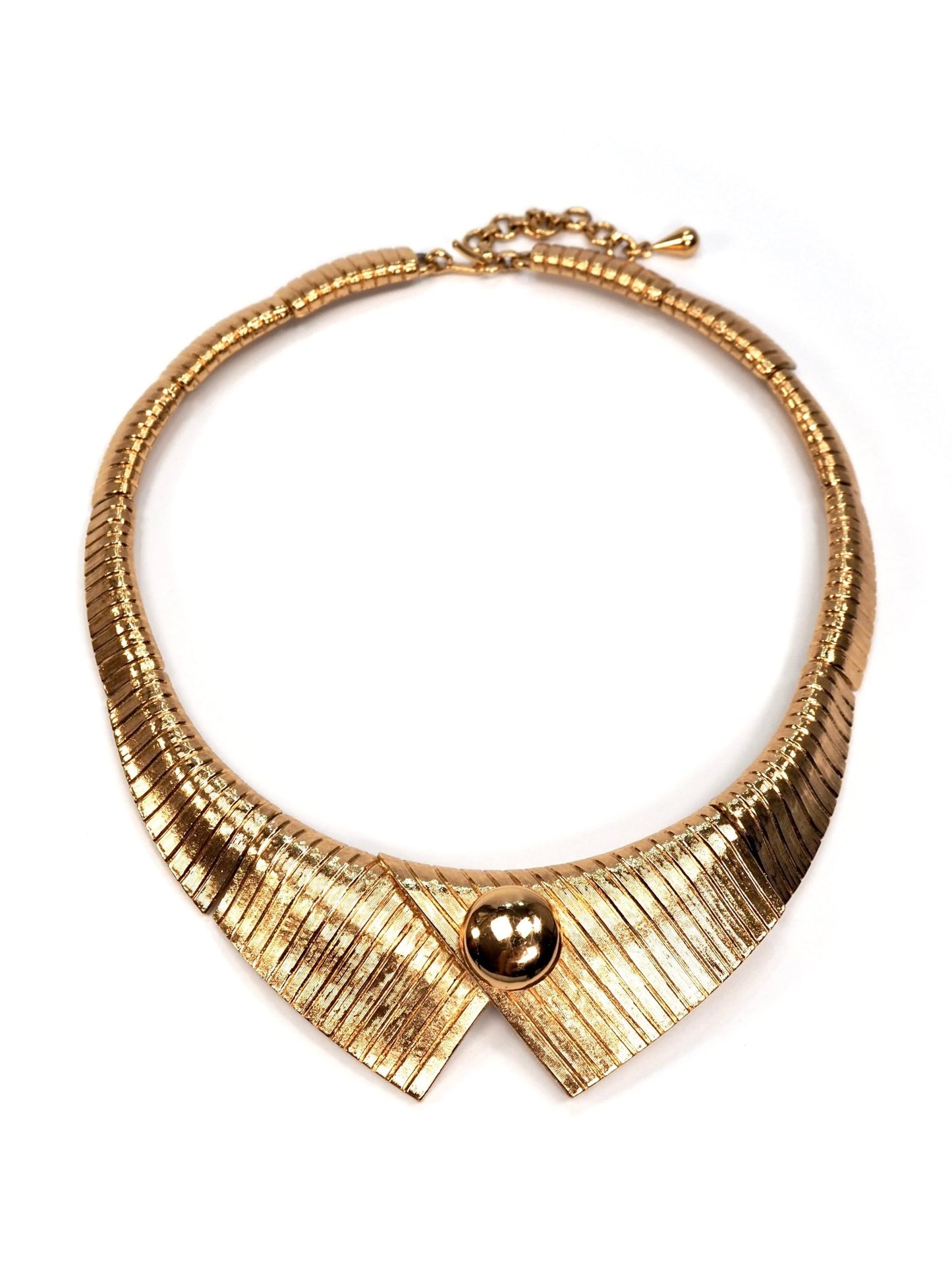 Monet Textured Gold Articulated Peter Pan Choker Necklace - Georgie's NYC - Necklaces