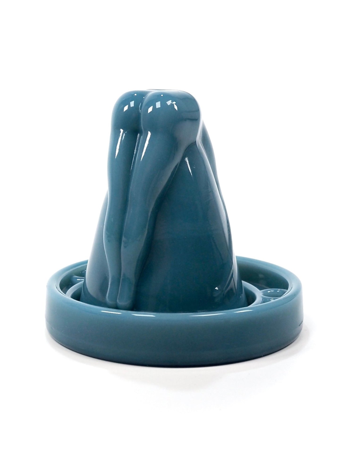 Mosser Georgia Blue Bottoms Up Glass - Georgie's NYC - Drinkware