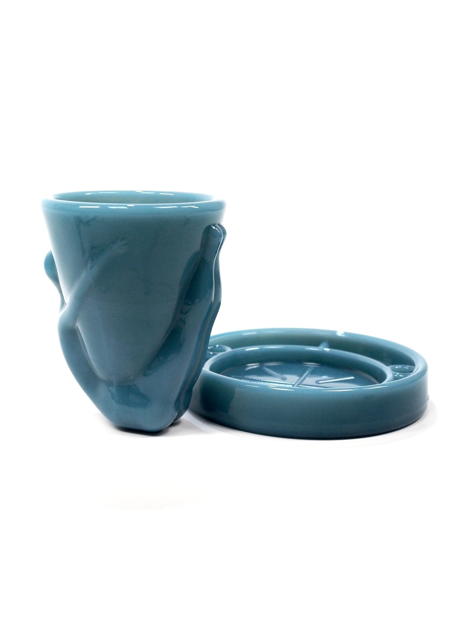 Mosser Georgia Blue Bottoms Up Glass - Georgie's NYC - Drinkware