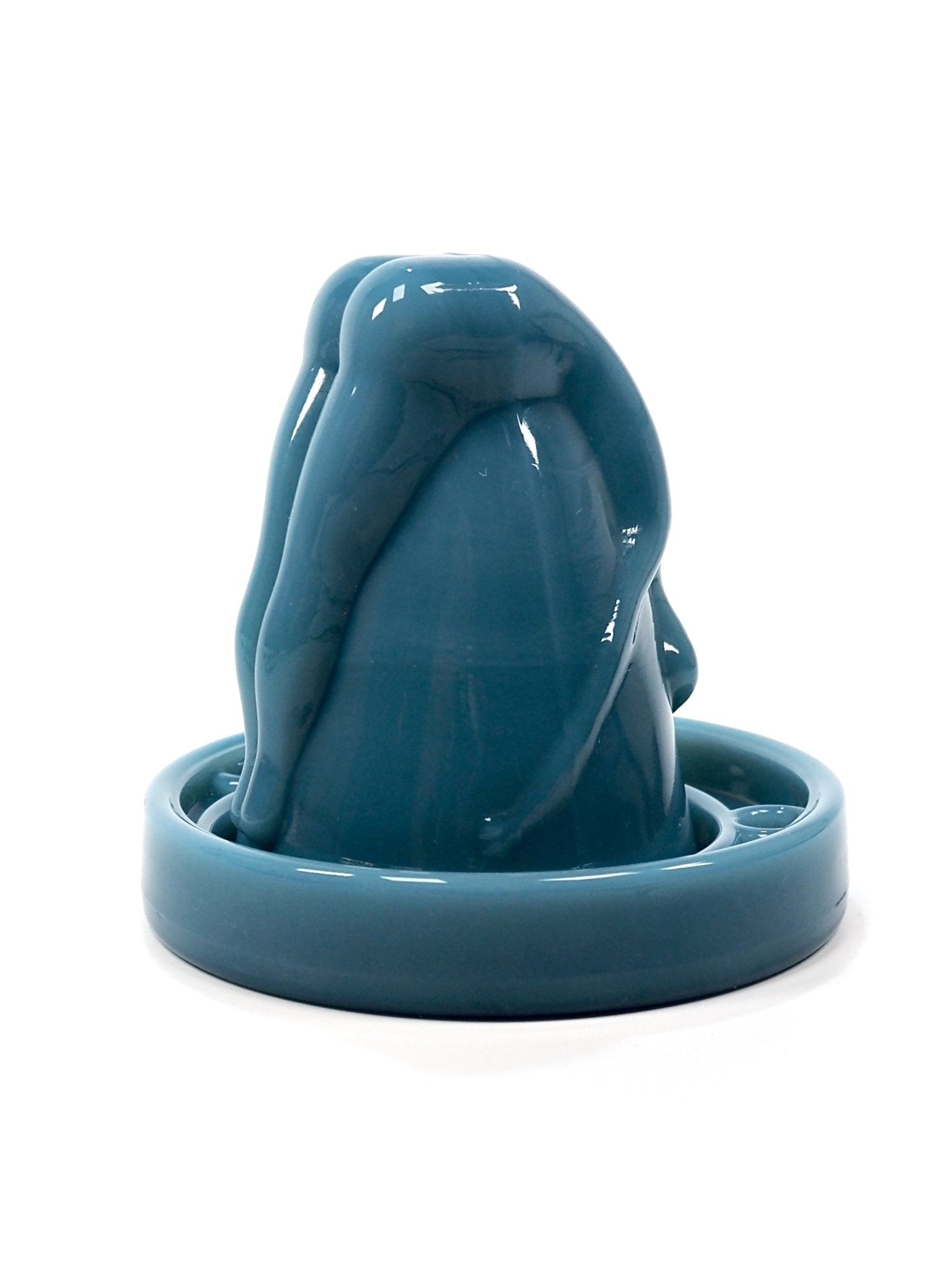 Mosser Georgia Blue Bottoms Up Glass - Georgie's NYC - Drinkware