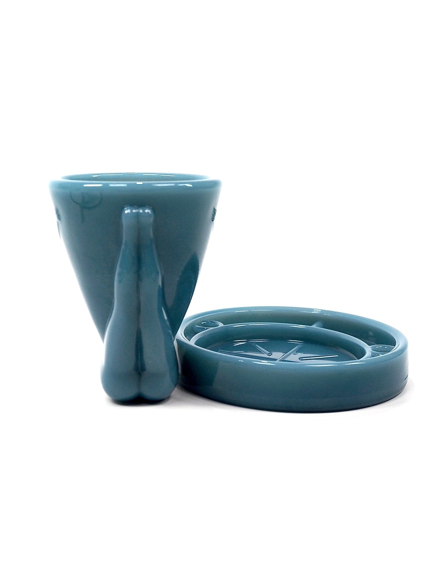 Mosser Georgia Blue Bottoms Up Glass - Georgie's NYC - Drinkware